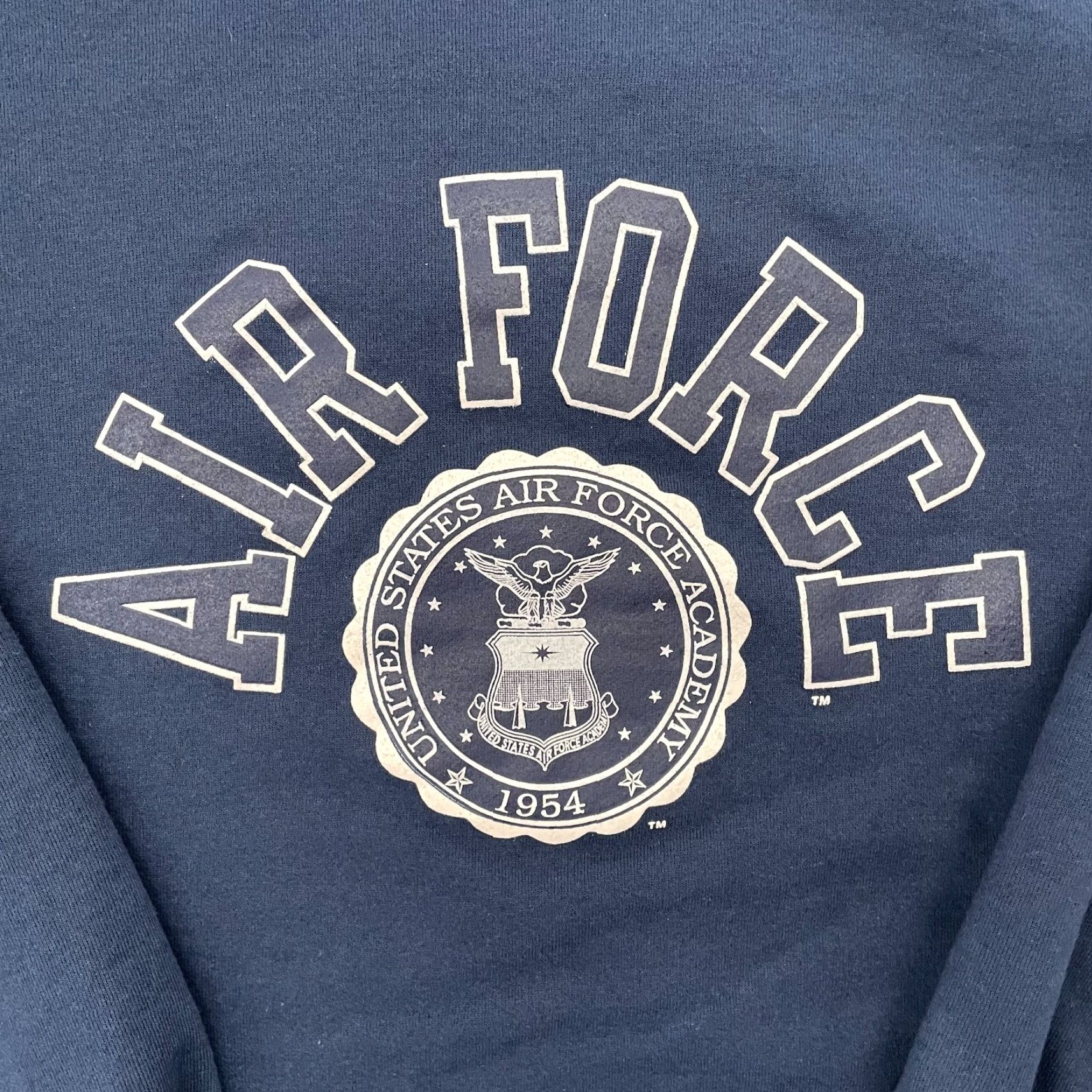 Champion VINTAGE Champion Air Force Sweater Pullover Long Sleeve Fleece Blue XL Mens Military Military Logo Retro Size US XL / EU 56 / 4 - 4 Thumbnail