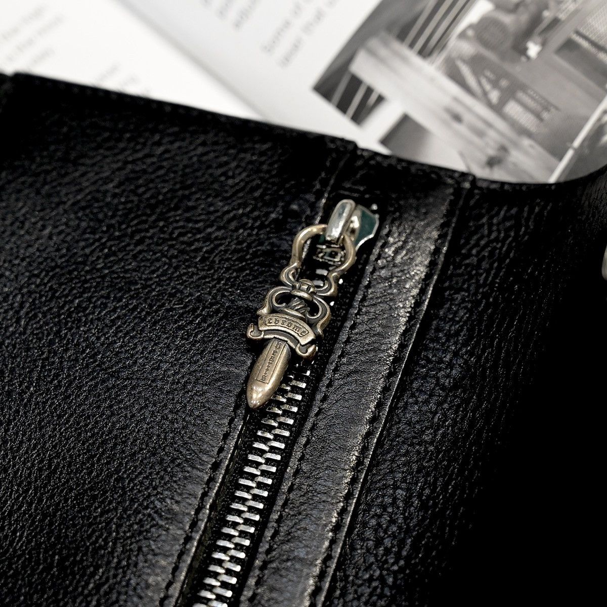 Chrome Hearts CHROME HEARTS WAVE LEATHER WALLET BLACK Size ONE SIZE - 4 Thumbnail
