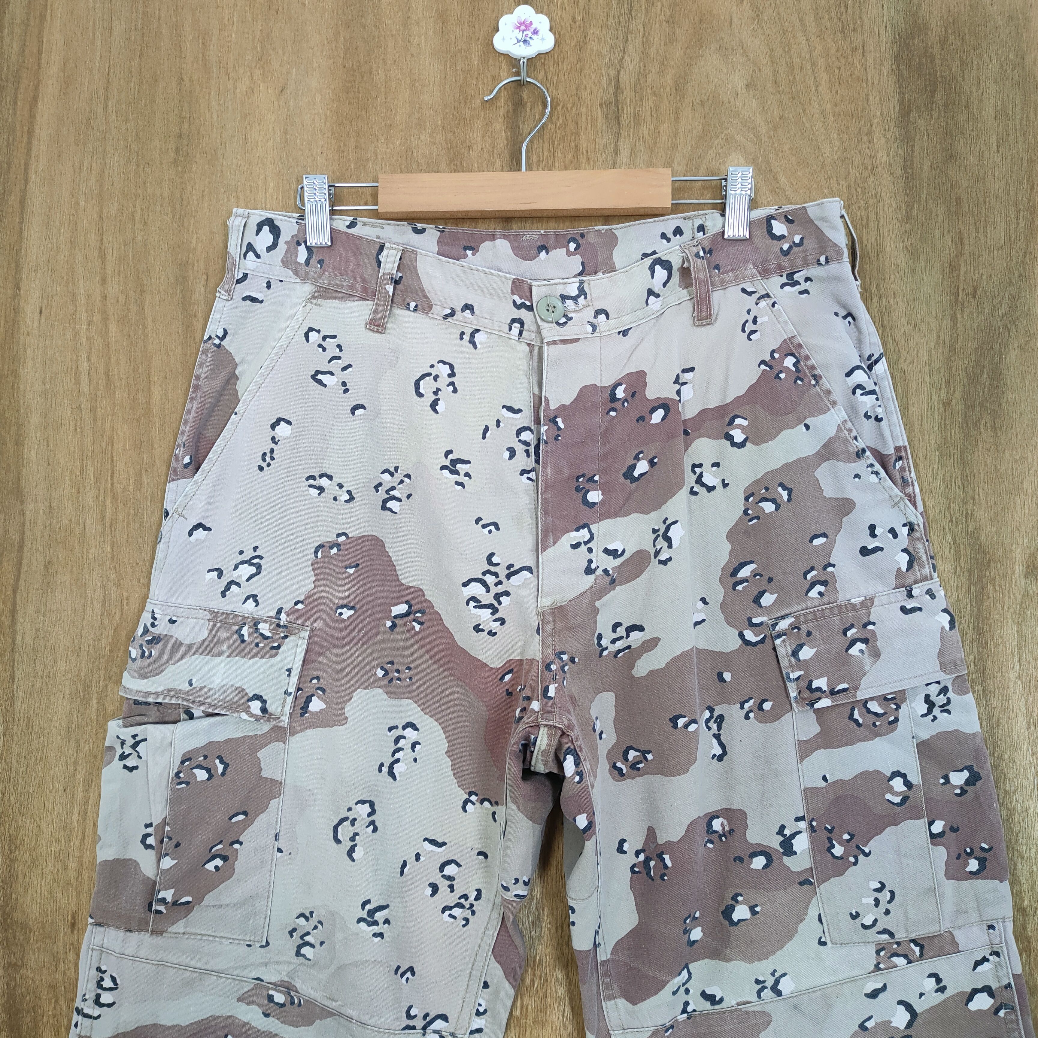 Vintage VINTAGE MILITARY CAMO FADED CARGO PANTS Size US 34 / EU 50 - 2 Thumbnail