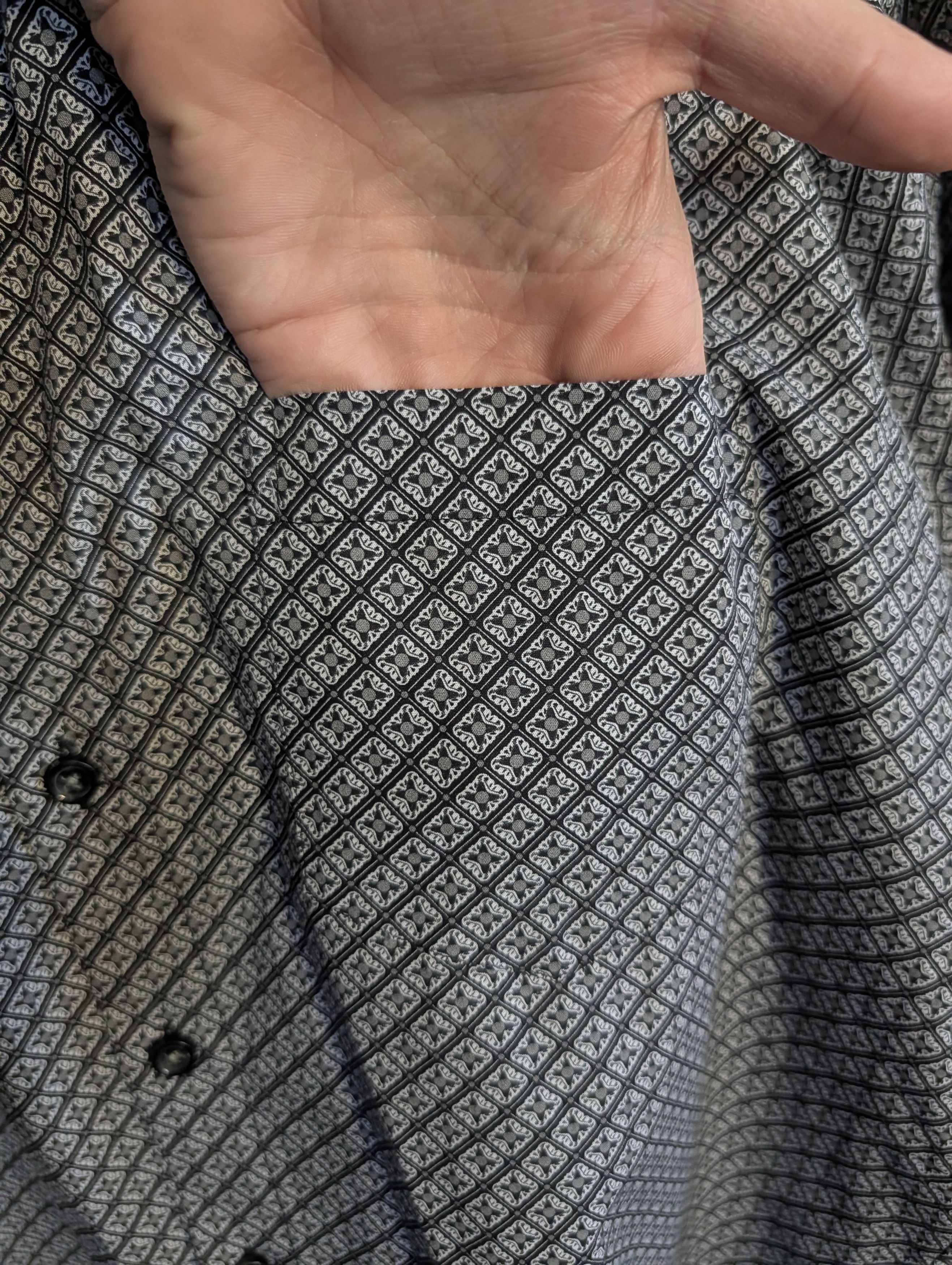 Haupt Gray/blue psychedelic patterned cotton dress shirt XL Size US XL / EU 56 / 4 - 3 Thumbnail