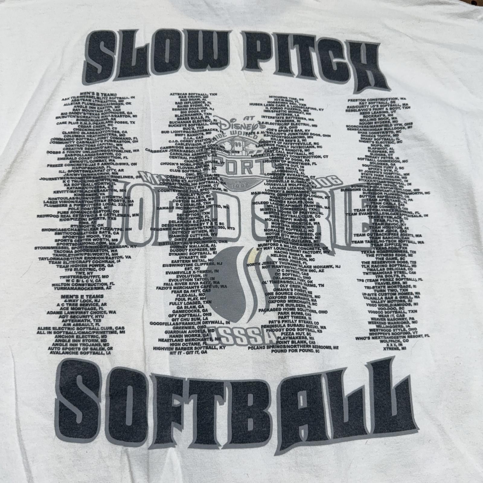 Disney Disney World Slow Pitch Softball World Series USSSA T-Shirt Size US L / EU 52-54 / 3 - 6 Thumbnail