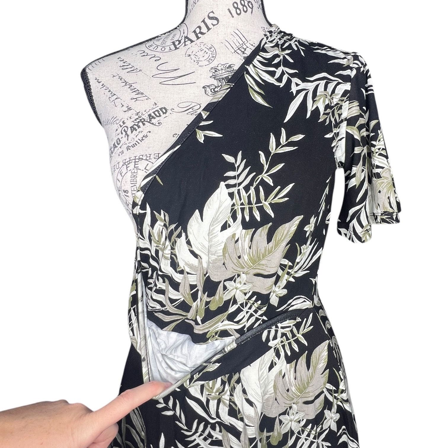Other Elisse Knit Surplice Dress - Faux Wrap Short Flutter Sleeve Size S / US 4 / IT 40 - 5 Thumbnail