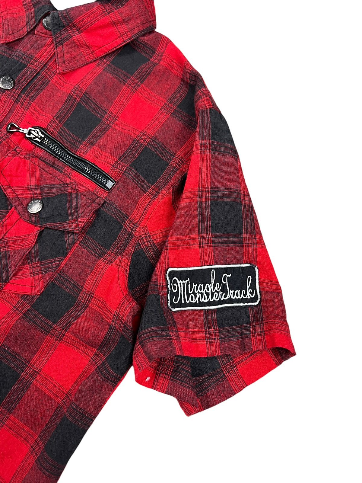 If Six Was Nine × In The Attic × Japanese Brand In The Attic Tartan Cross Poem Hooded Button Shirt Size US S / EU 44-46 / 1 - 6 Thumbnail