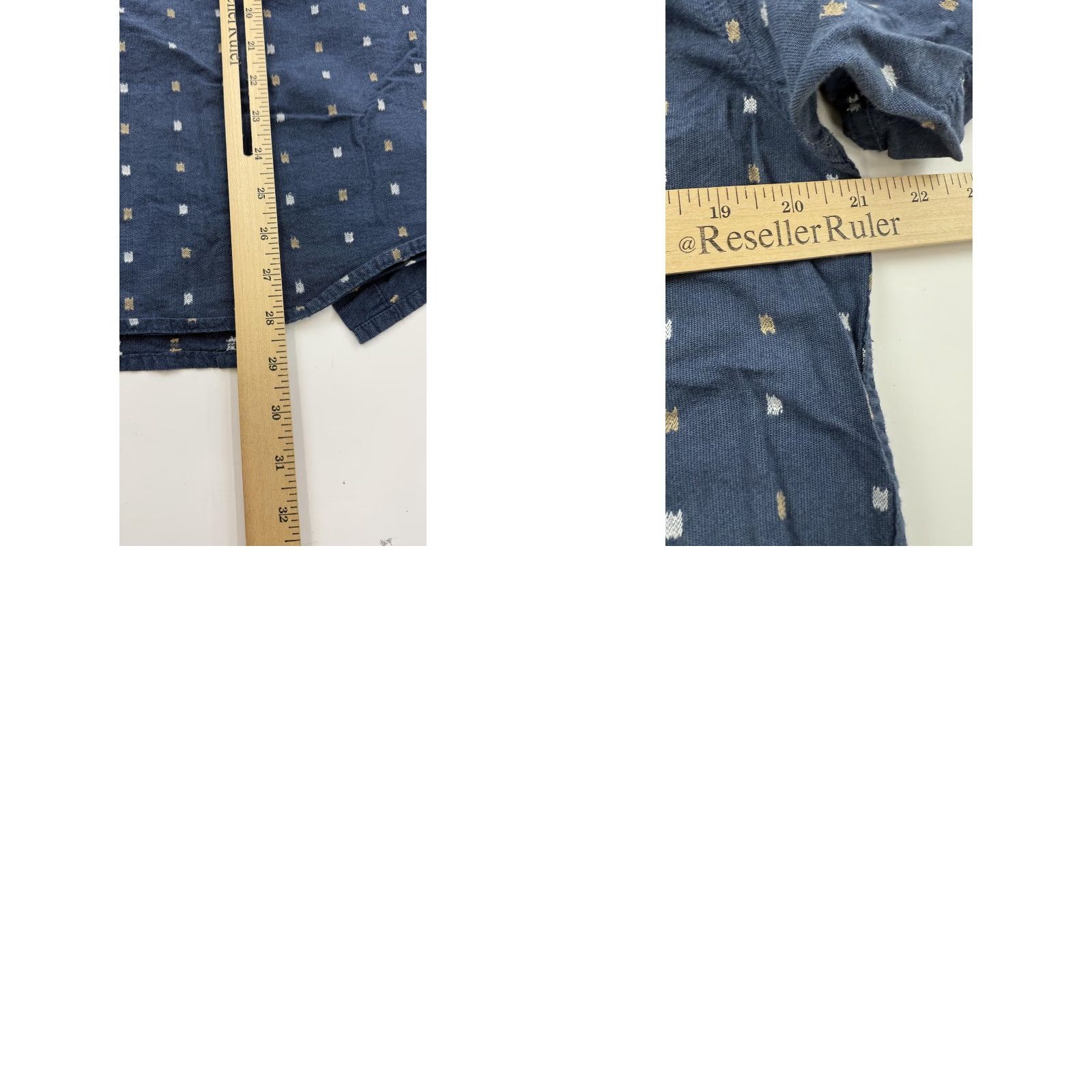 RVCA RVCA Shirt Men Short Sleeve Button-Up Blue Geometric Pattern Regular Fit Size US M / EU 48-50 / 2 - 8 Thumbnail