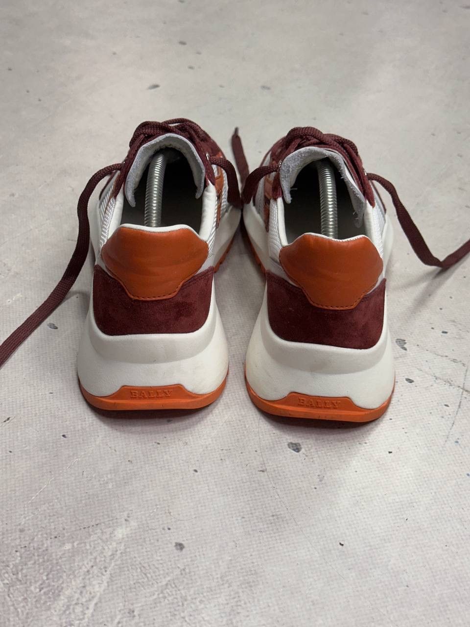 Bally Bally Demmy Low Top Sneakers Vibram Sole Burgundy White E 39 Size US 8 / IT 38 - 4 Thumbnail