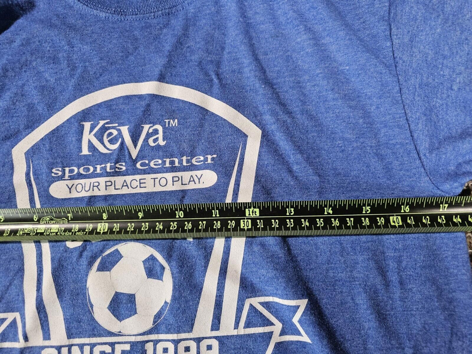 Gildan keva soccer Sports complex tshirt Blue Kids L - Stains Size US XXS / EU 40 - 5 Thumbnail