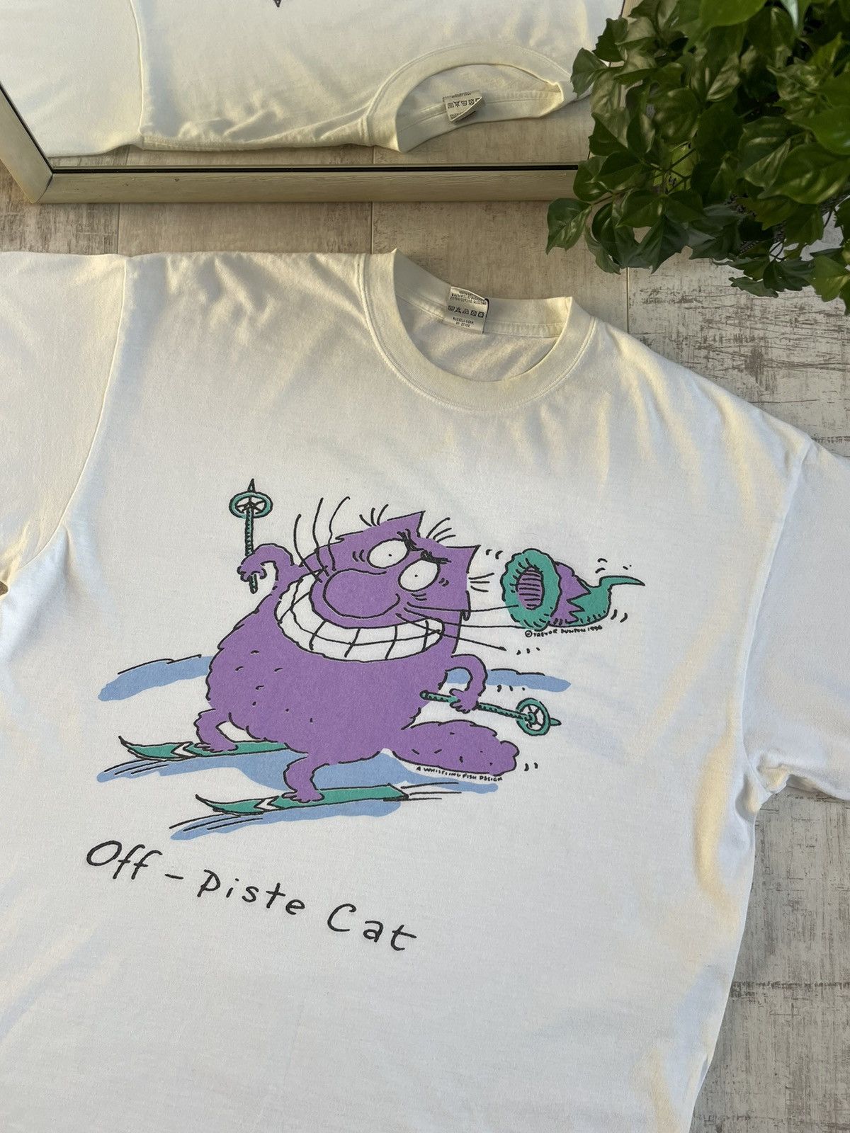 Vintage 1996 Off - Piste Cat Vintage T-Shirt Trevor Dunton VERY RARE Size US L / EU 52-54 / 3 - 7 Thumbnail