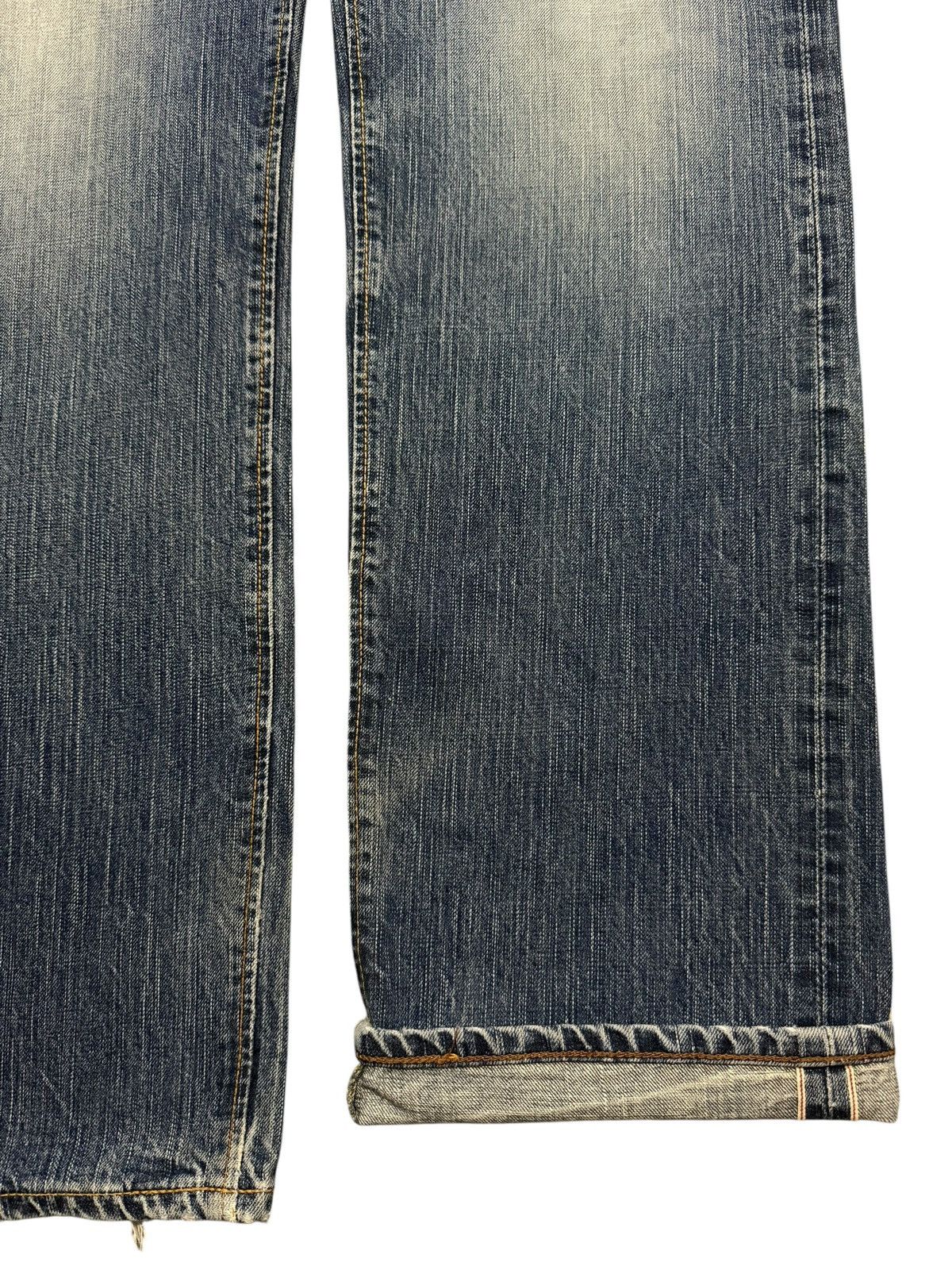 Edwin Vintage 90s Edwin 505zx Selvedge Blue Faded Wash Wide Leg Size US 33 - 6 Thumbnail