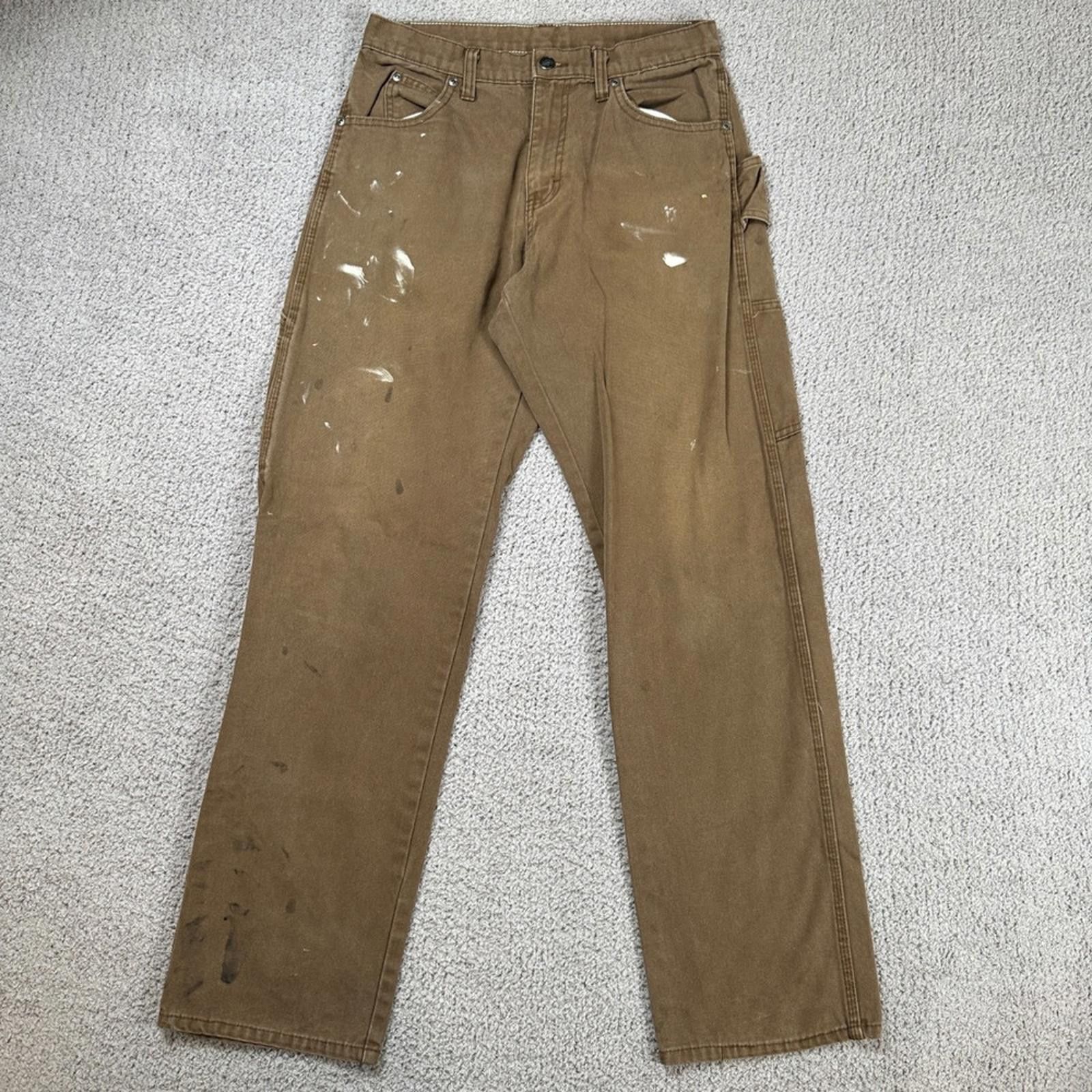 Dickies Dickies Carpenter Pants Mens 30x32 Brown Duck Canvas Paint Size US 30 / EU 46 - 1 Thumbnail