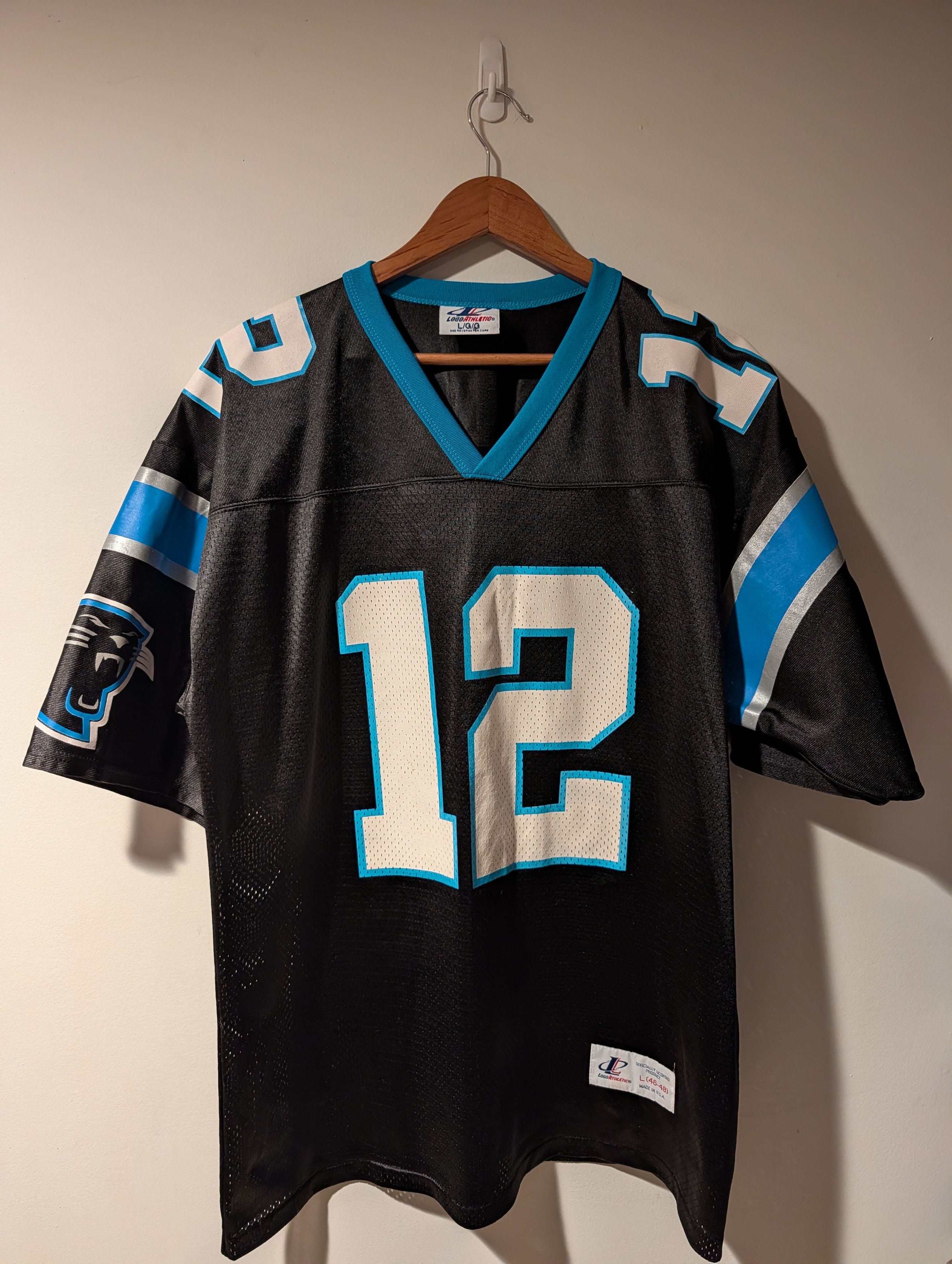 NFL Vintage Kerry Collins Carolina Panthers Athletic NFL Jersey Size US L / EU 52-54 / 3 - 1 Thumbnail