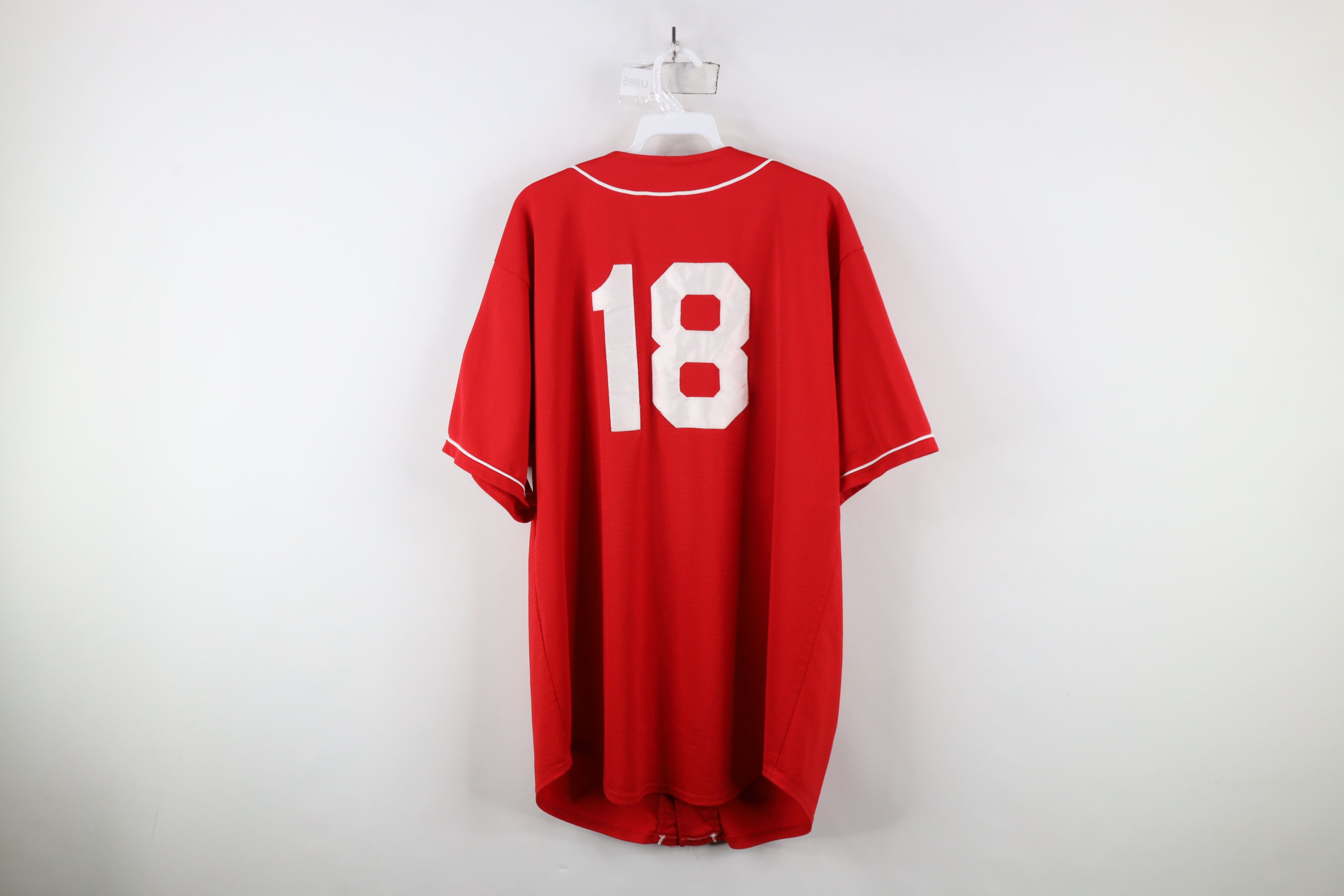 Vintage Vintage 90s Legion Toledo Post 335 Baseball Jersey Red USA Size US XL / EU 56 / 4 - 13 Thumbnail