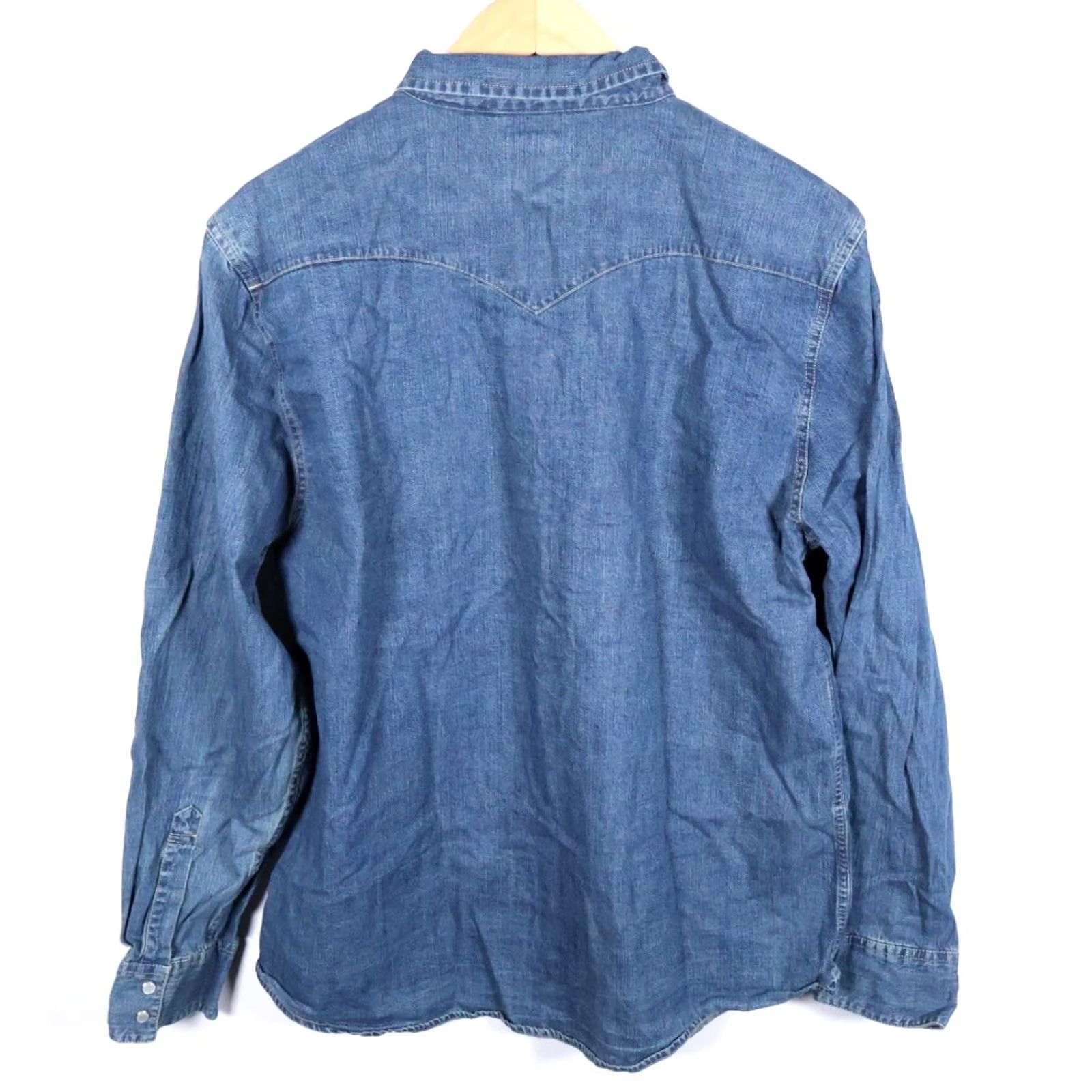 Levi's Levi's Denim Western Shirt Men's 2XL Blue Pearl Snap Shirt Rockabilly Cowboy Size US XXL / EU 58 / 5 - 2 Thumbnail