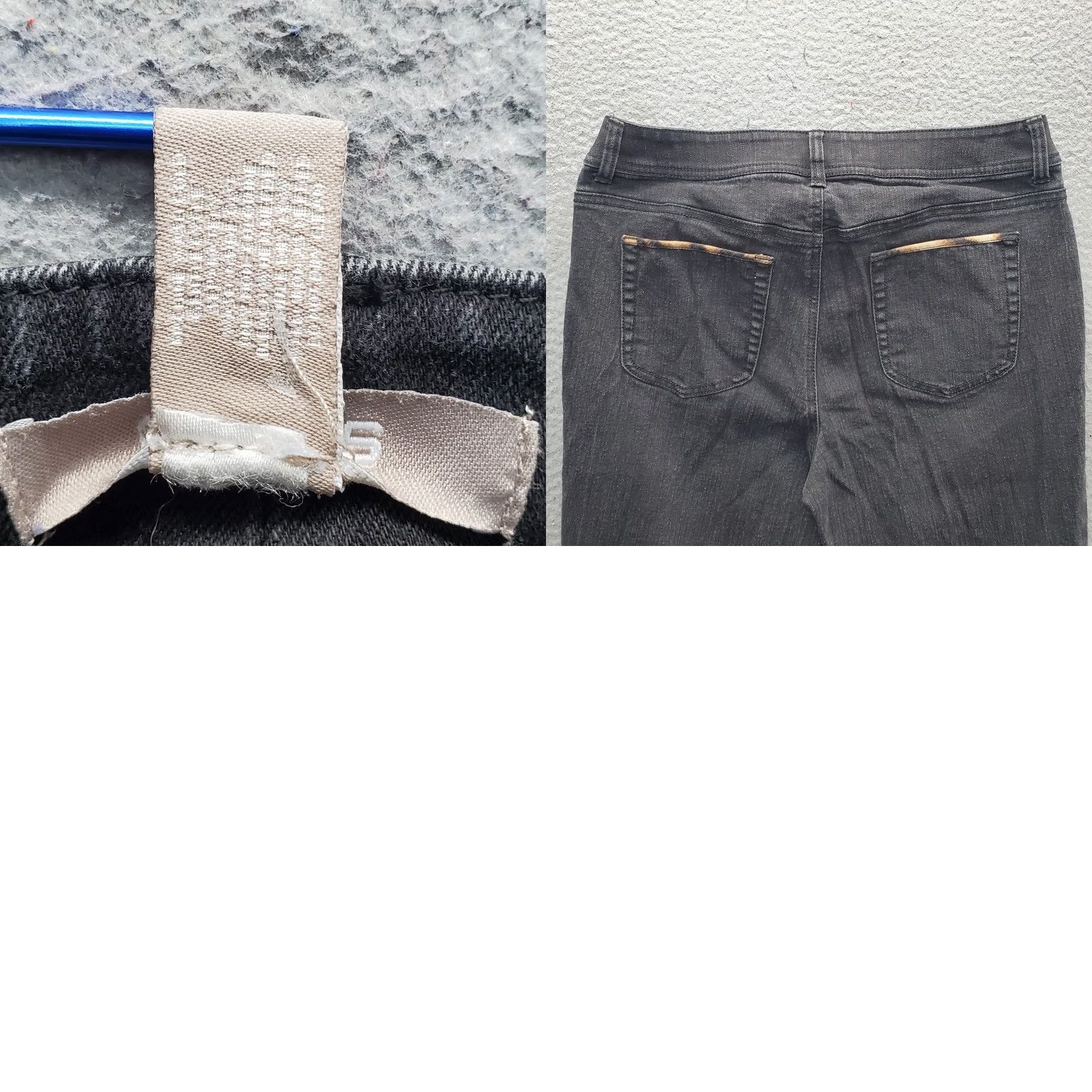 Vintage Chico's Jeans Women Medium Black Denim Dark Wash Straight 5-Pocket Size 32" / US 10 / IT 46 - 8 Thumbnail