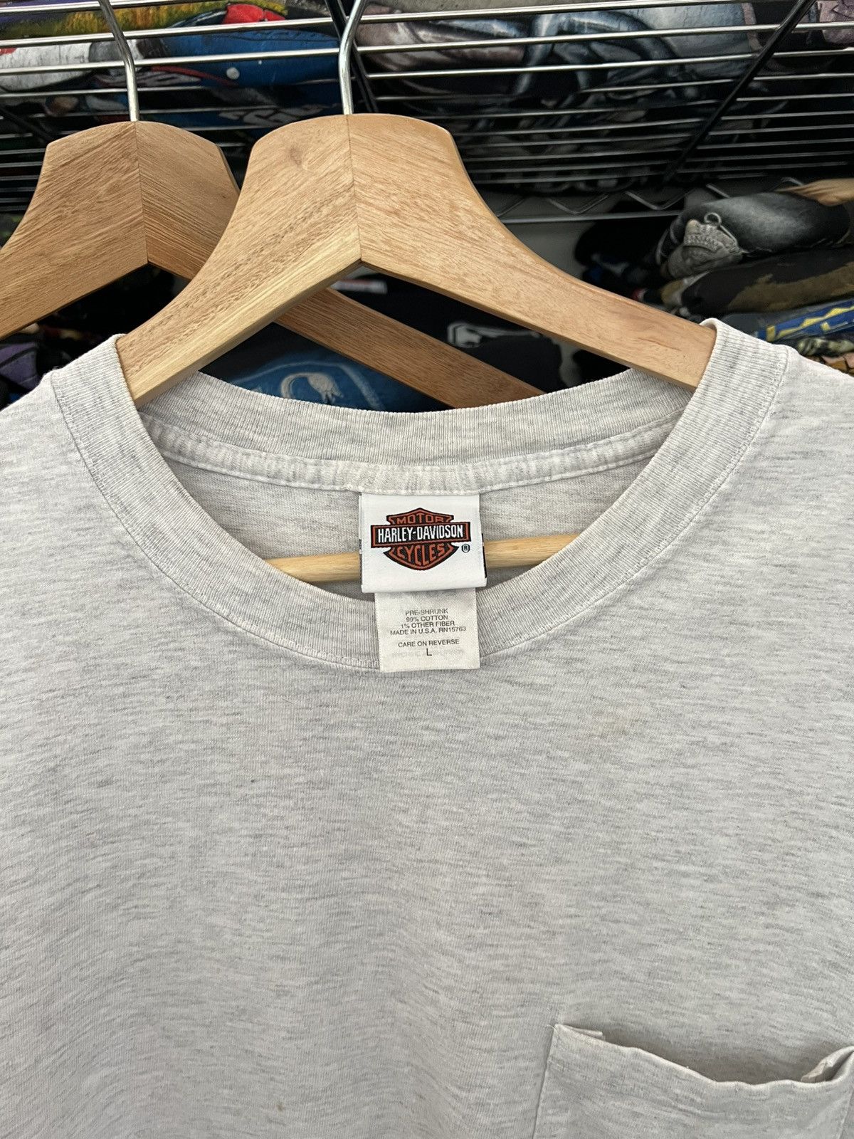 Harley Davidson 2002 H-D Roeder Ohio Logo Pocket Tee Size US L / EU 52-54 / 3 - 5 Thumbnail