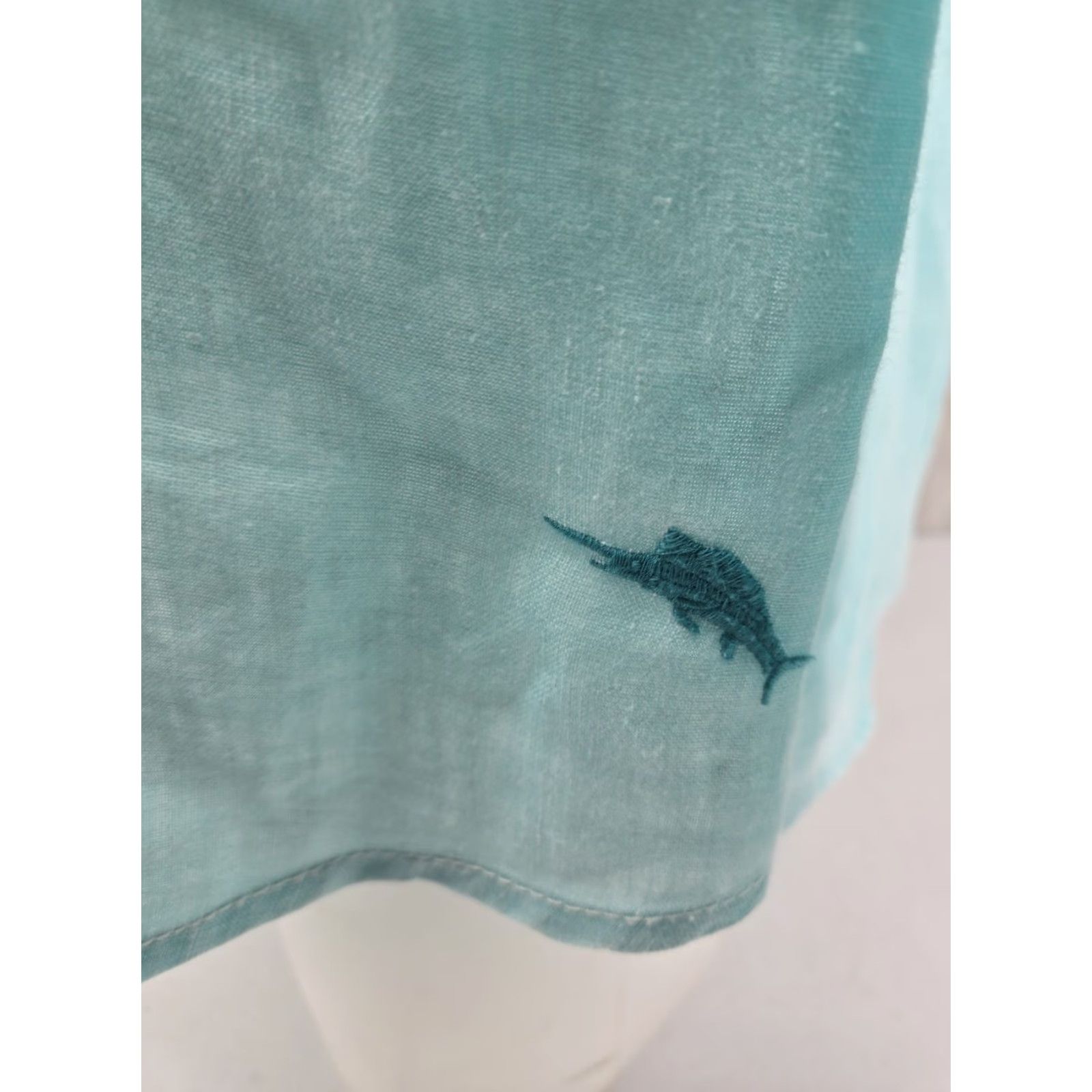 Tommy Bahama Tommy Bahama Mens XL Seafoam Green Linen Relax Button-Up Long Sleeve Shirt Size US XL / EU 56 / 4 - 6 Thumbnail