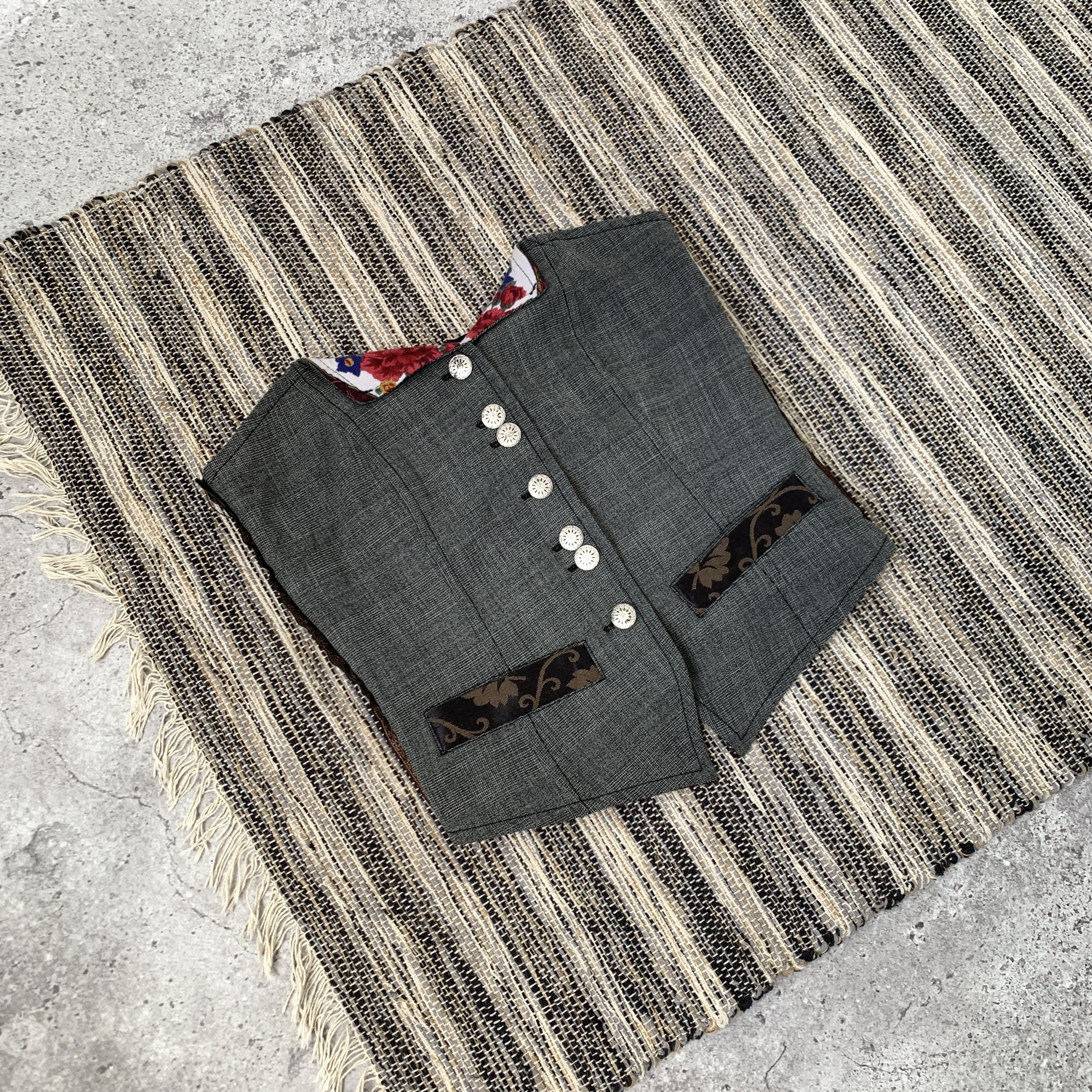 Vintage Vintage Y2K Women's Grunge Grey Crop Top Classic Vest Size S / US 4 / IT 40 - 3 Thumbnail
