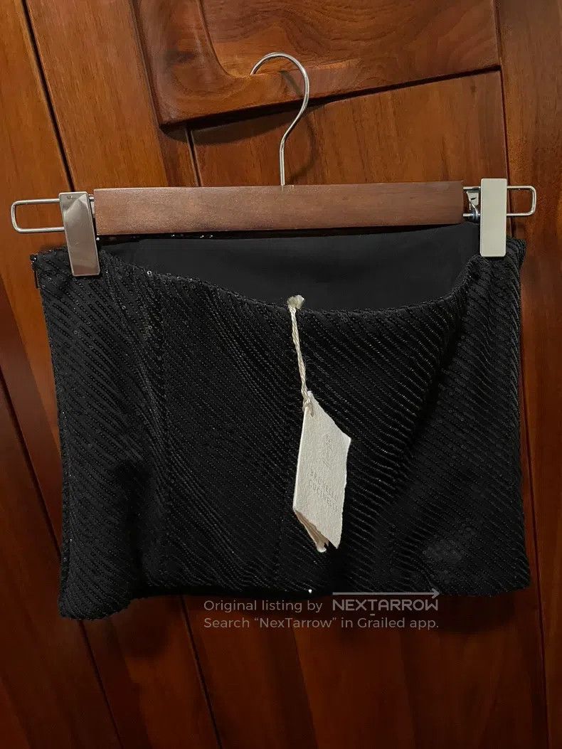 Brunello Cucinelli Brunello Cucinelli Black Sequin Bra Top Size S / US 4 / IT 40 - 3 Thumbnail