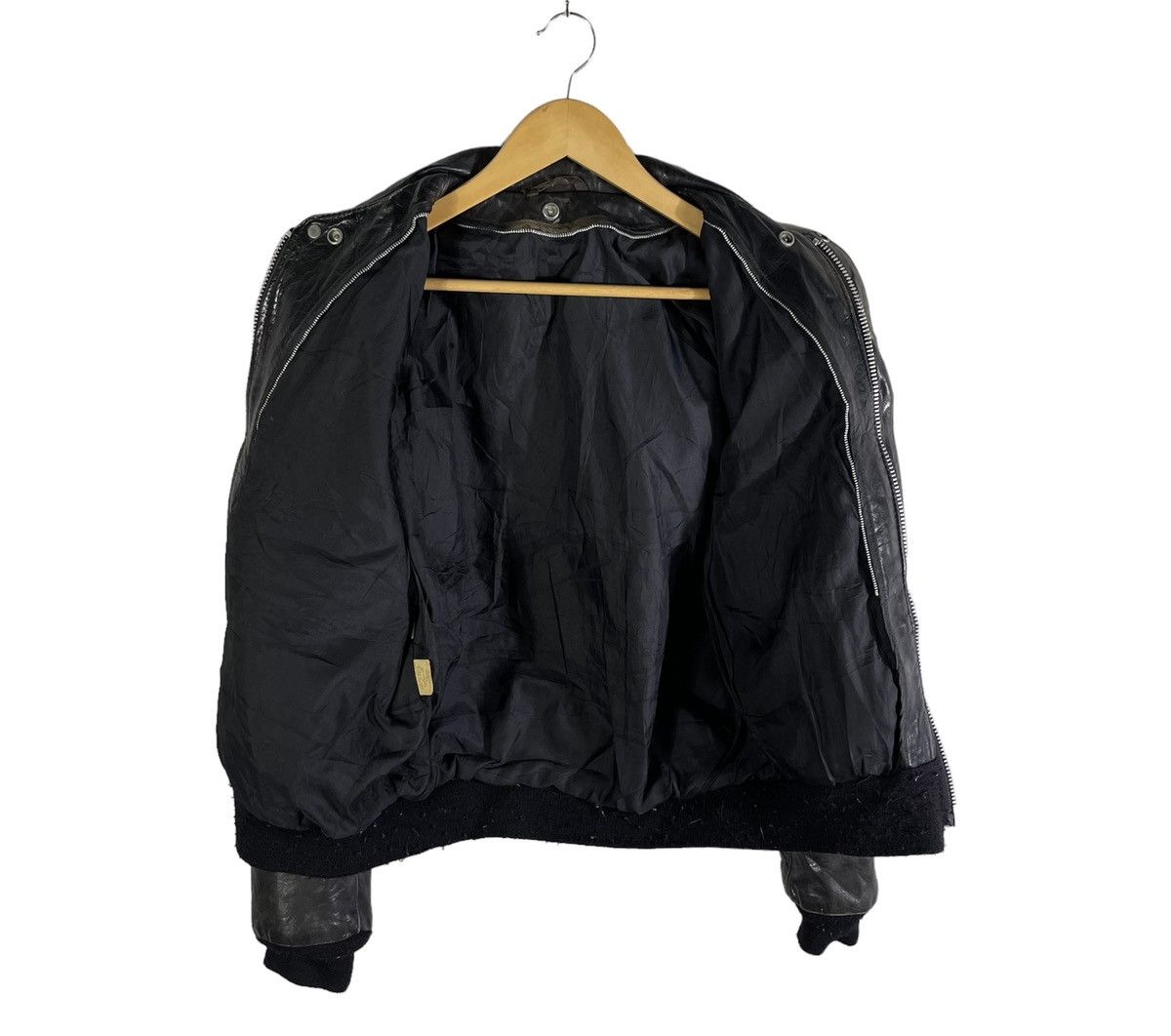 Schott Vintage 60s Schott A2 Bomber Leather Punk Motocycle Jacket Size US L / EU 52-54 / 3 - 3 Thumbnail