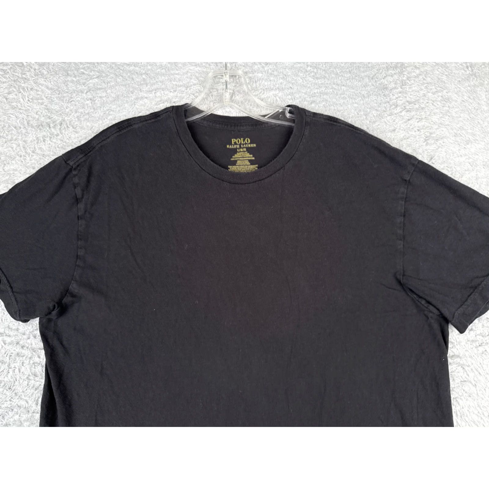 Ralph Lauren Ralph Lauren Shirt Adult Large Black Short Sleeve Crew Neck Cotton Jersey Embroidered Logo Classic Designer Sports Mens Size US L / EU 52-54 / 3 - 4 Thumbnail