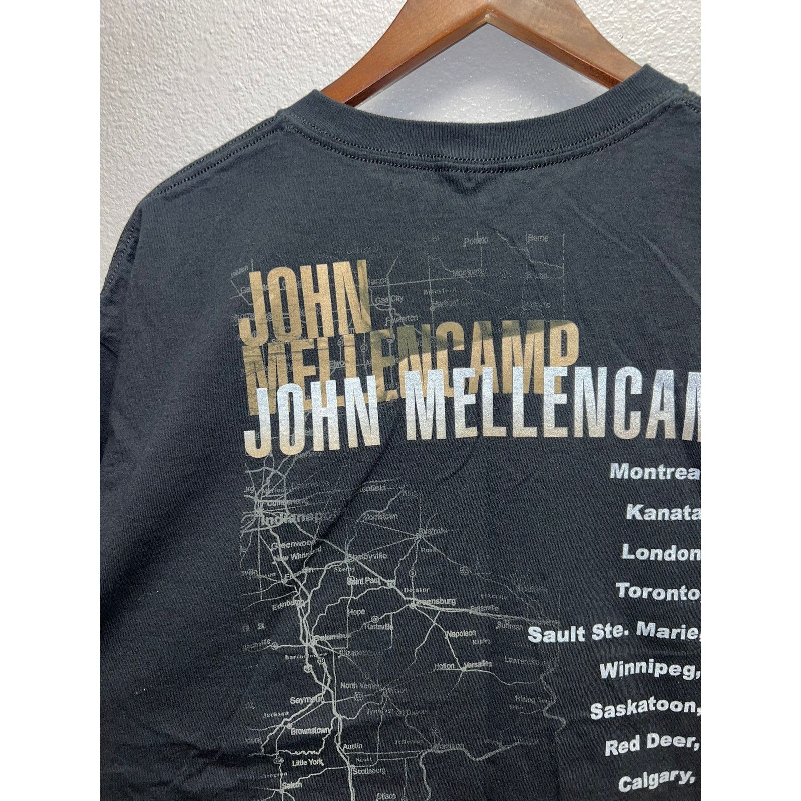 Anvil John Mellencamp Shirt In Your Town Concert Tour Black 2XL Size US XXL / EU 58 / 5 - 8 Thumbnail