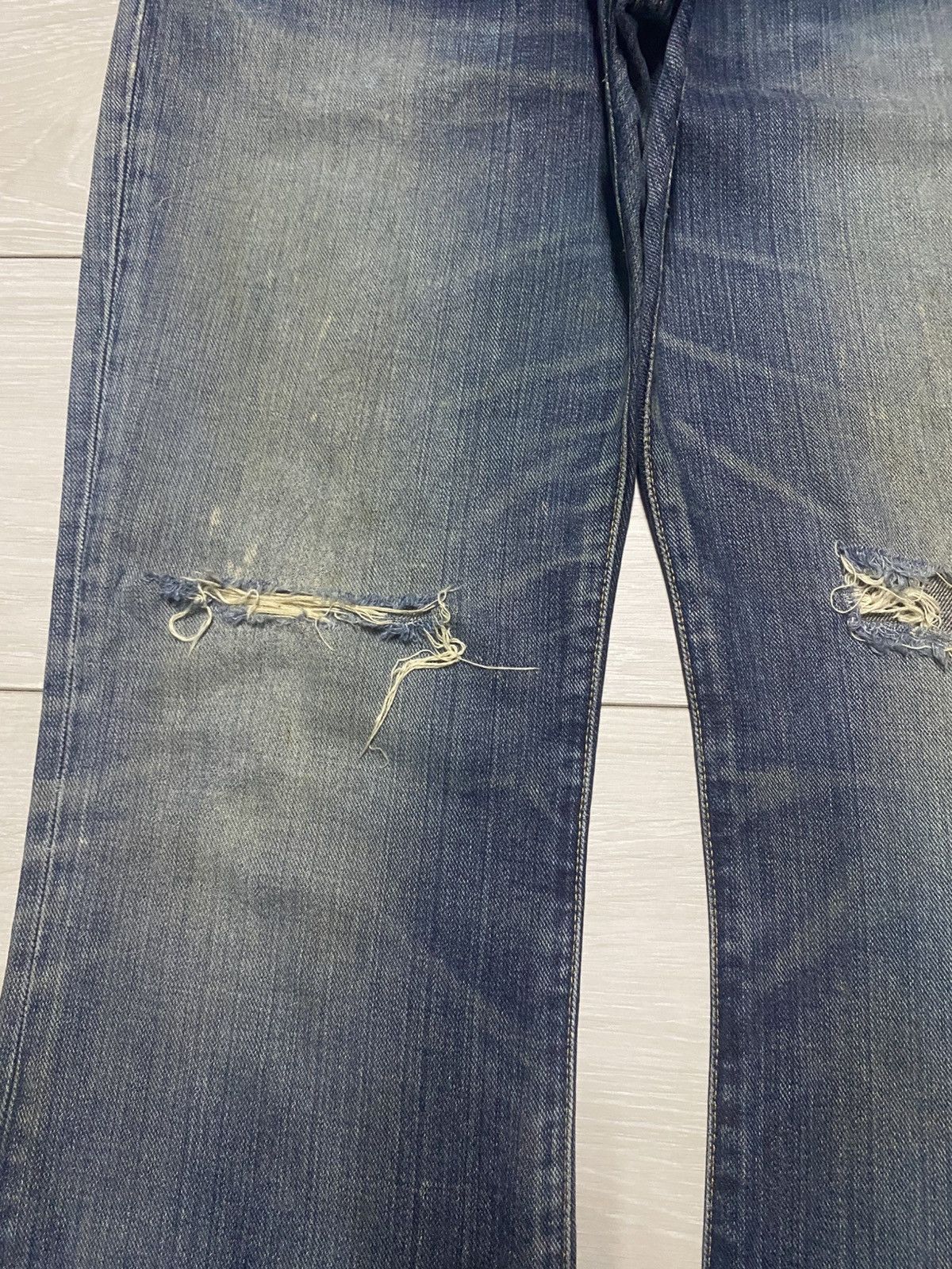 Edwin Edwin 401 XV Mud Wash Splatter Distressed Flare Jeans Size US 34 / EU 50 - 7 Thumbnail