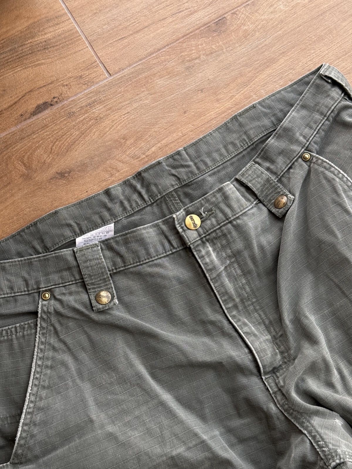 Carhartt × Vintage Vintage Carhartt Workwear Cargo Green Streetwear Pants Size US 38 / EU 54 - 7 Thumbnail