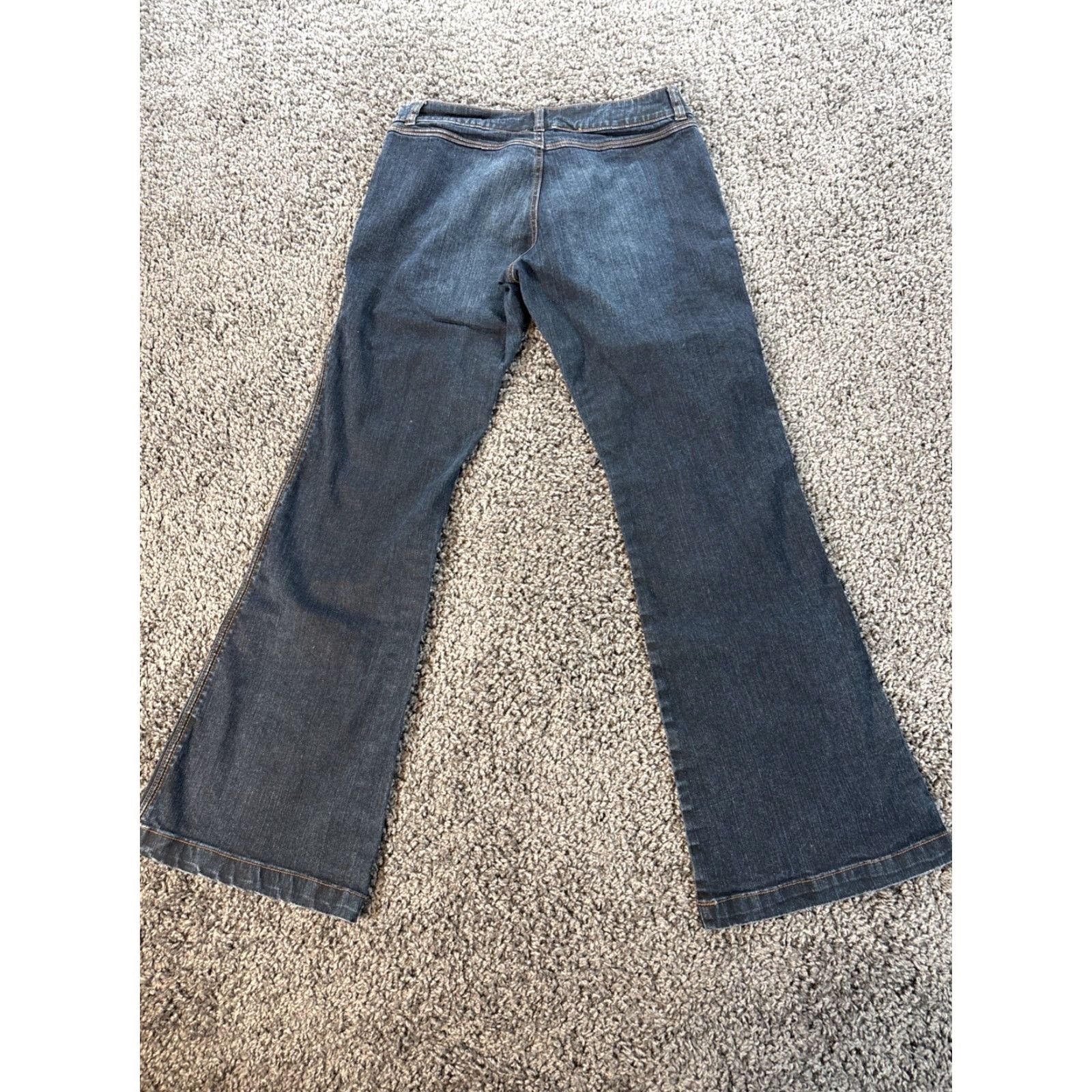 Vintage VINTAGE JuoJuo Jeans Womens Flare Low Rise 34x31 Blue Dark Wash Y2K Distressed 34 Regular Men? Wait Size 24" / US 00 / IT 34 - 7 Thumbnail