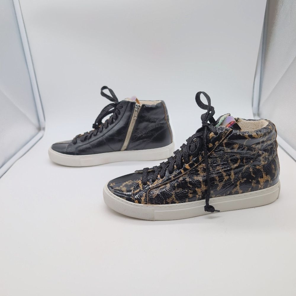 P448 P448 OOP Celebrity Skate Sz 10.5 Black and Gold Leopard Hig Size US 10.5 / IT 40.5 - 3 Thumbnail