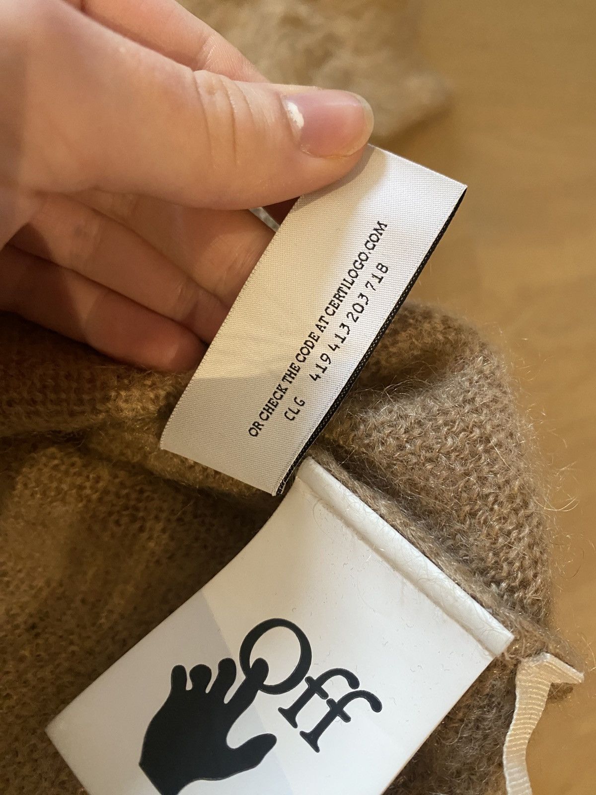 Off-White Offwhite mohair crosses hoodie L Size US L / EU 52-54 / 3 - 7 Thumbnail