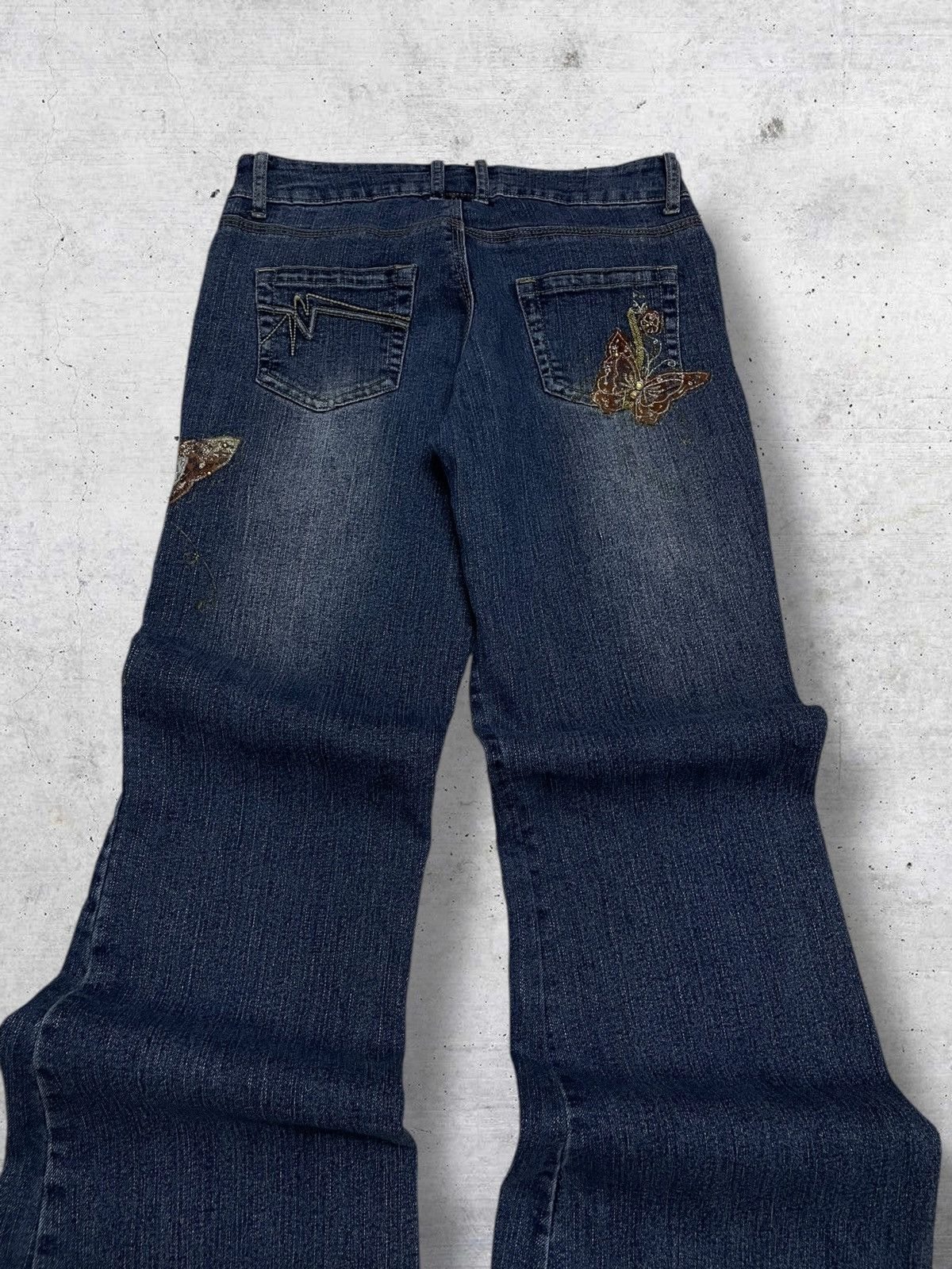Tornado Mart VINTAGE 90S JAPAN BUTTERY NEPHENTES STYLE EMRBROIDERED FLARE Size US 30 / EU 46 - 12 Thumbnail