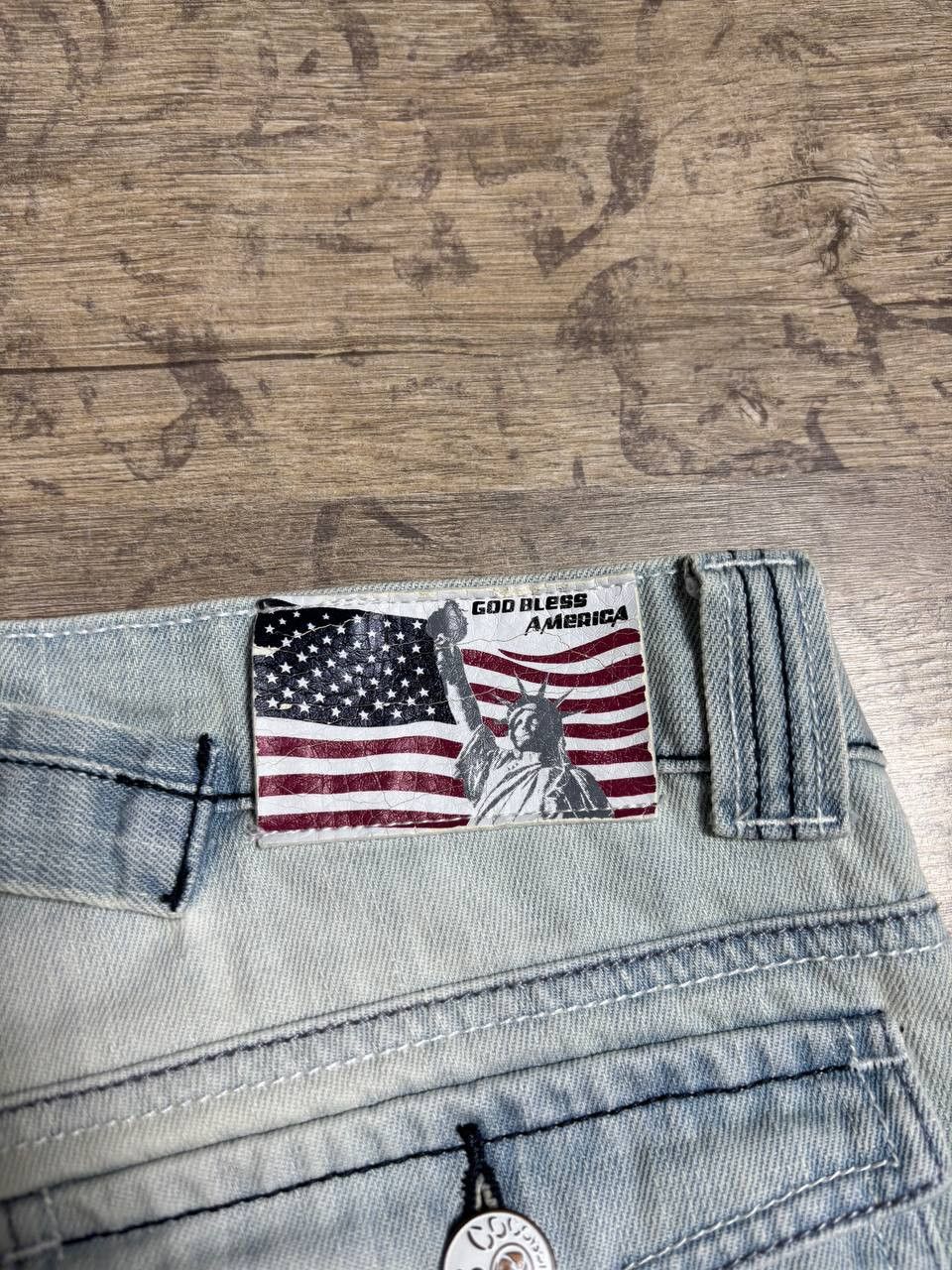 Japanese Brand GOD BLESS AMERICA RARE Flared OWENS Type! Y2K Japan Jeans Size US 30 / EU 46 - 8 Thumbnail