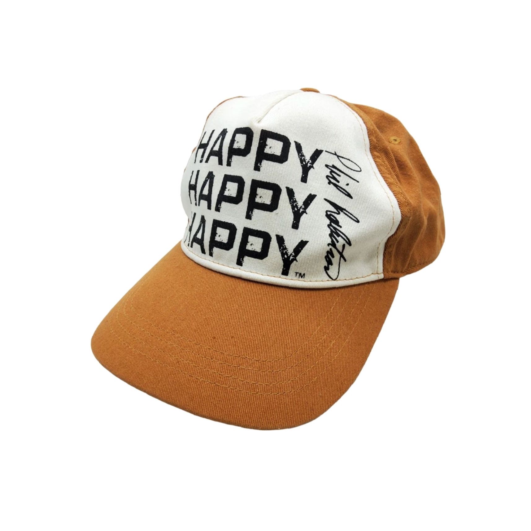 Vintage NWT Duck Dynasty Cap Hat Happy Happy Happy Adjustable Baseball Cap Men Brown/White Cotton One Size Size ONE SIZE - 2 Thumbnail