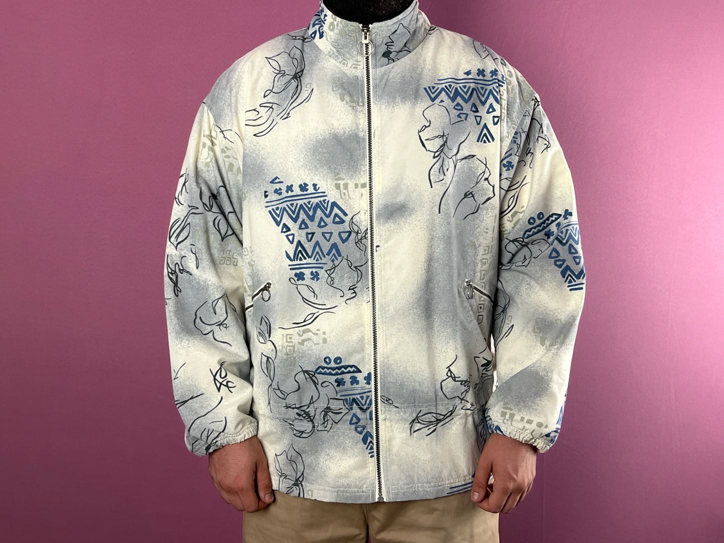 Adidas × Vintage Adidas Originals Vintage Men's Abstract Windbreaker Jacket-L Size US M / EU 48-50 / 2 - 4 Thumbnail
