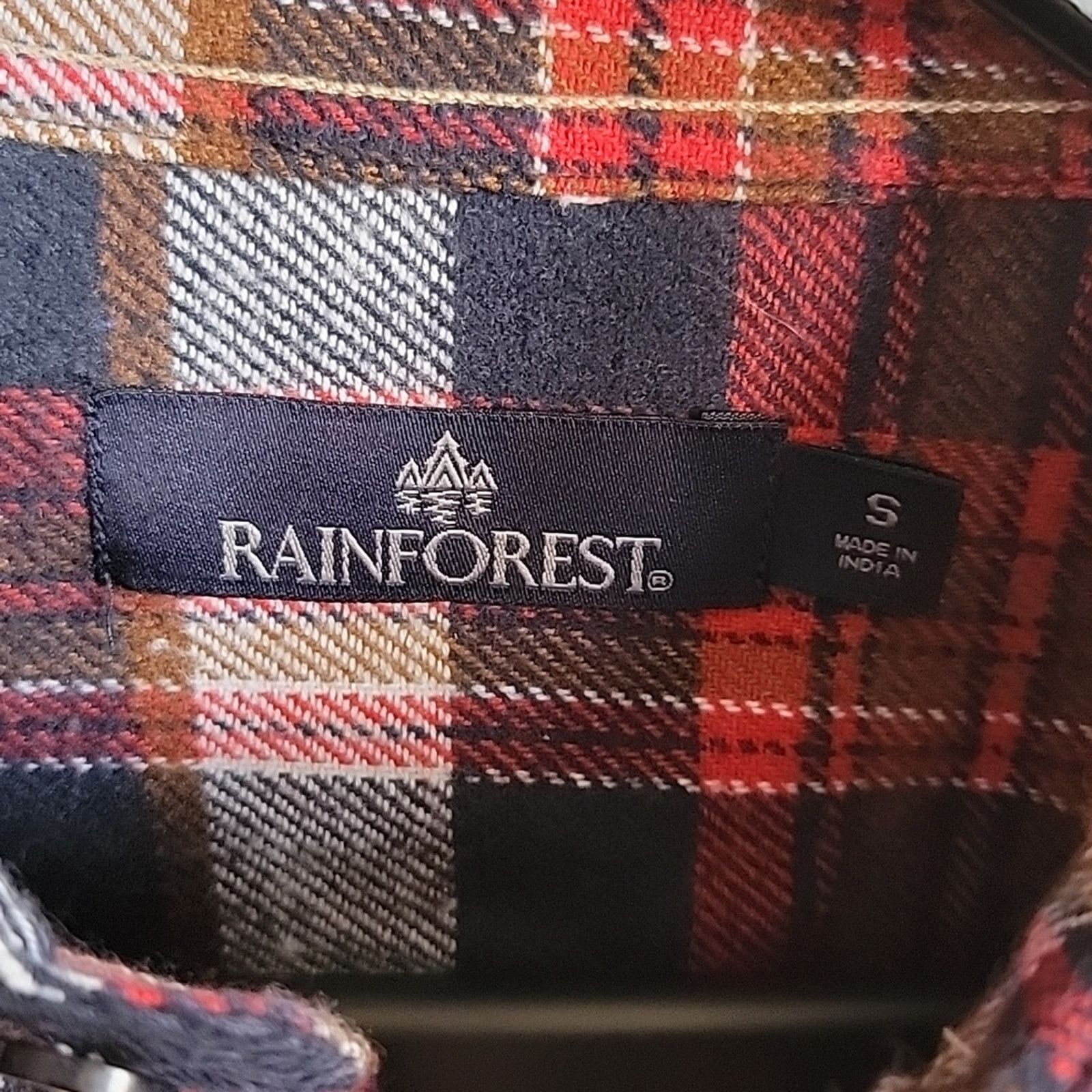Rainforest Rainforest Red Navy Plaid Flannel Shirt Size Small Size US S / EU 44-46 / 1 - 7 Thumbnail