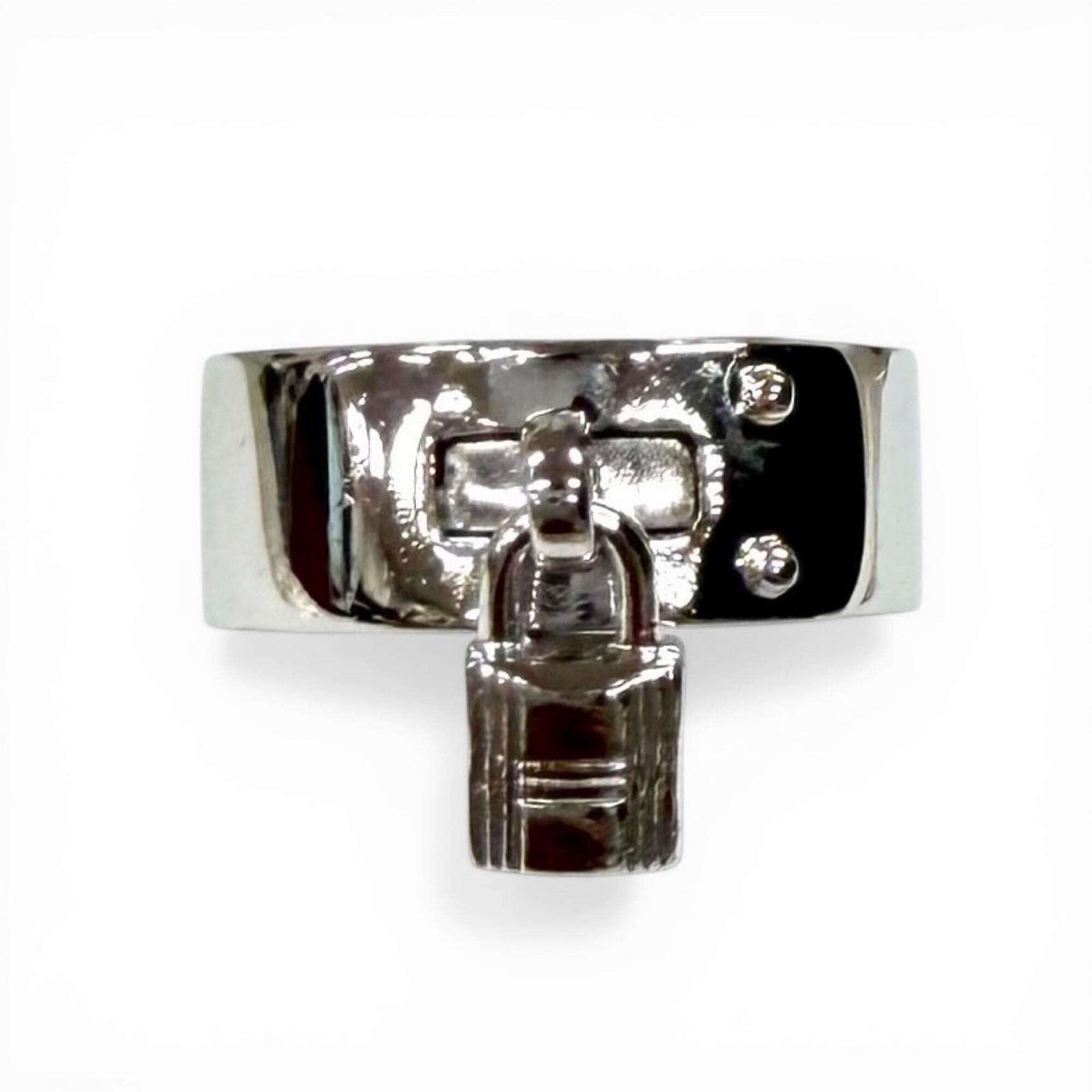 Hermes HERMES Kelly Ring, 925 Sterling Silver, Size 47, Weight 9.4g, Women's Size ONE SIZE - 1 Thumbnail
