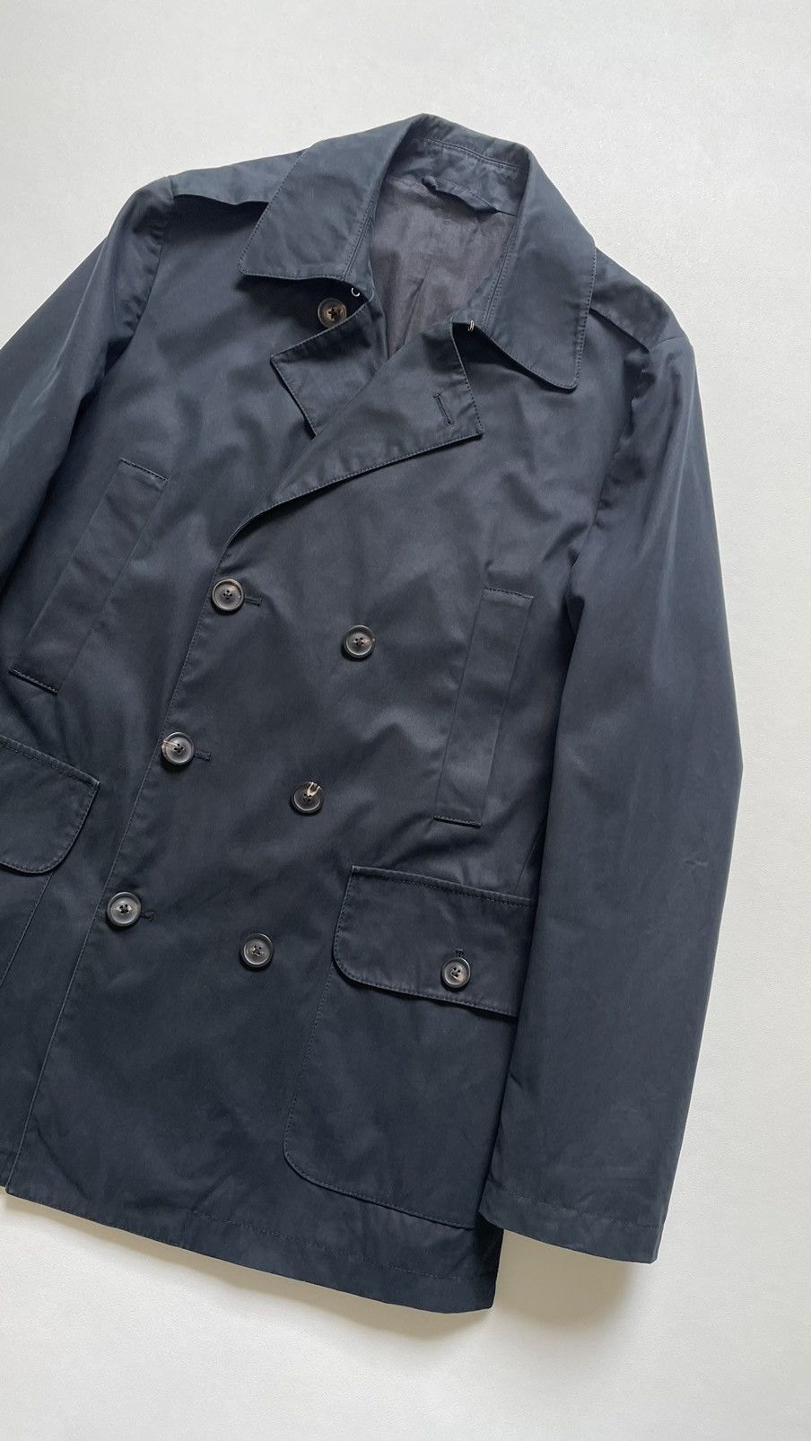 Maison Margiela S/S 10 Blue Cotton Mac Caban Jacket Size US M / EU 48-50 / 2 - 6 Thumbnail