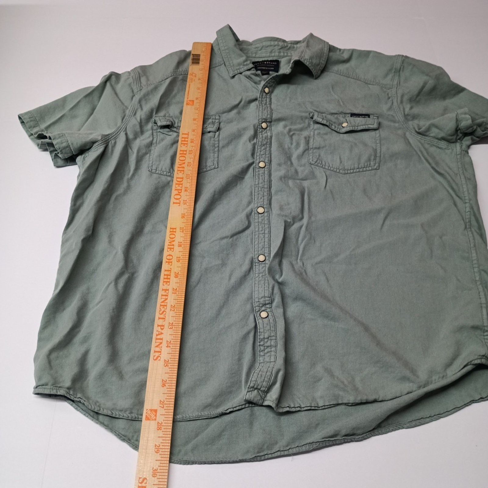 Lucky Brand Lucky Brand Shirt Men's 2XL XXL Green Button Up Pearl Snap Size US XXL / EU 58 / 5 - 5 Thumbnail