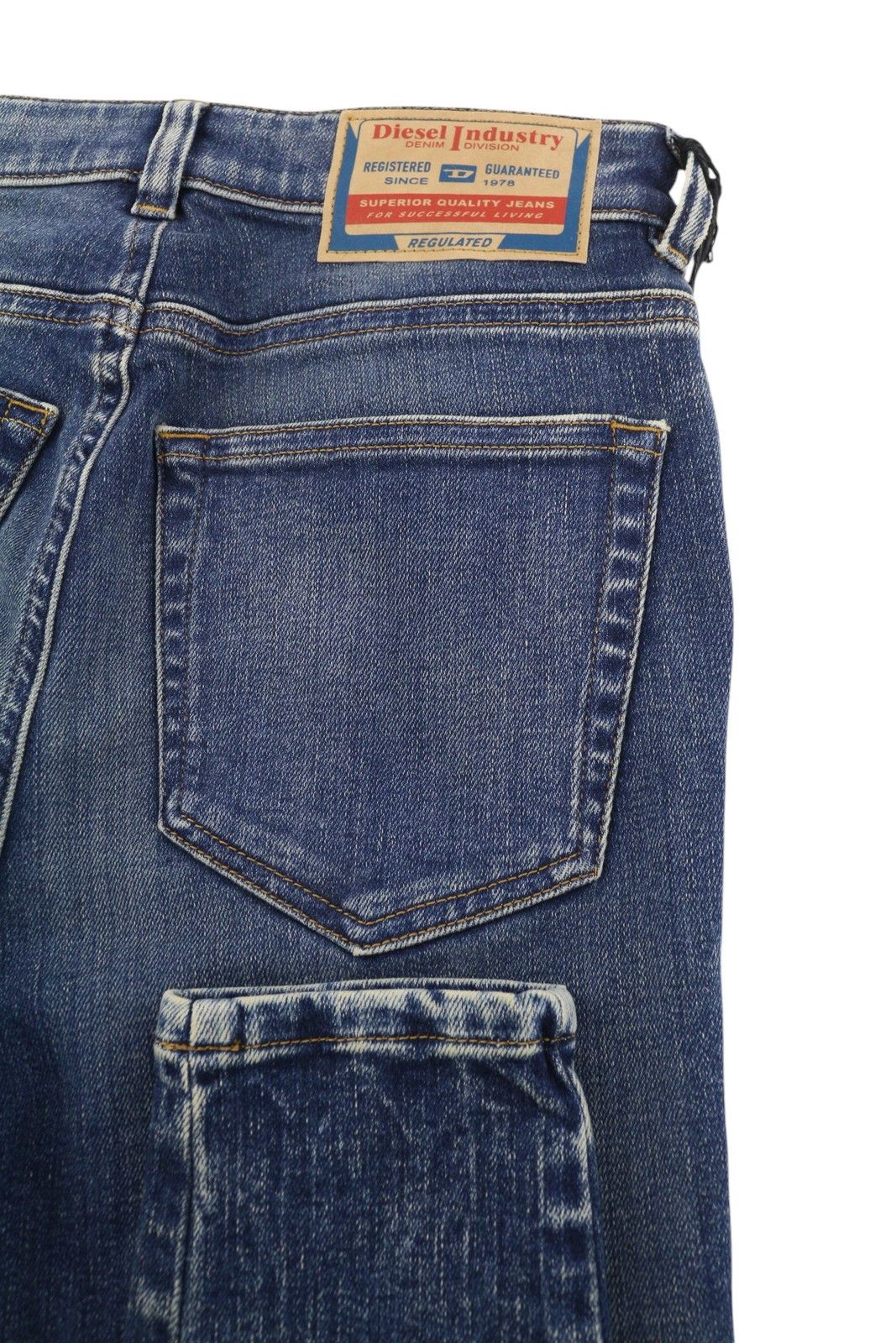 Diesel D-SLANDY-HIGH-Z 09C20 W26/L32 Skinny Blue Jeans 40683 Size 26" / US 2 / IT 38 - 5 Thumbnail