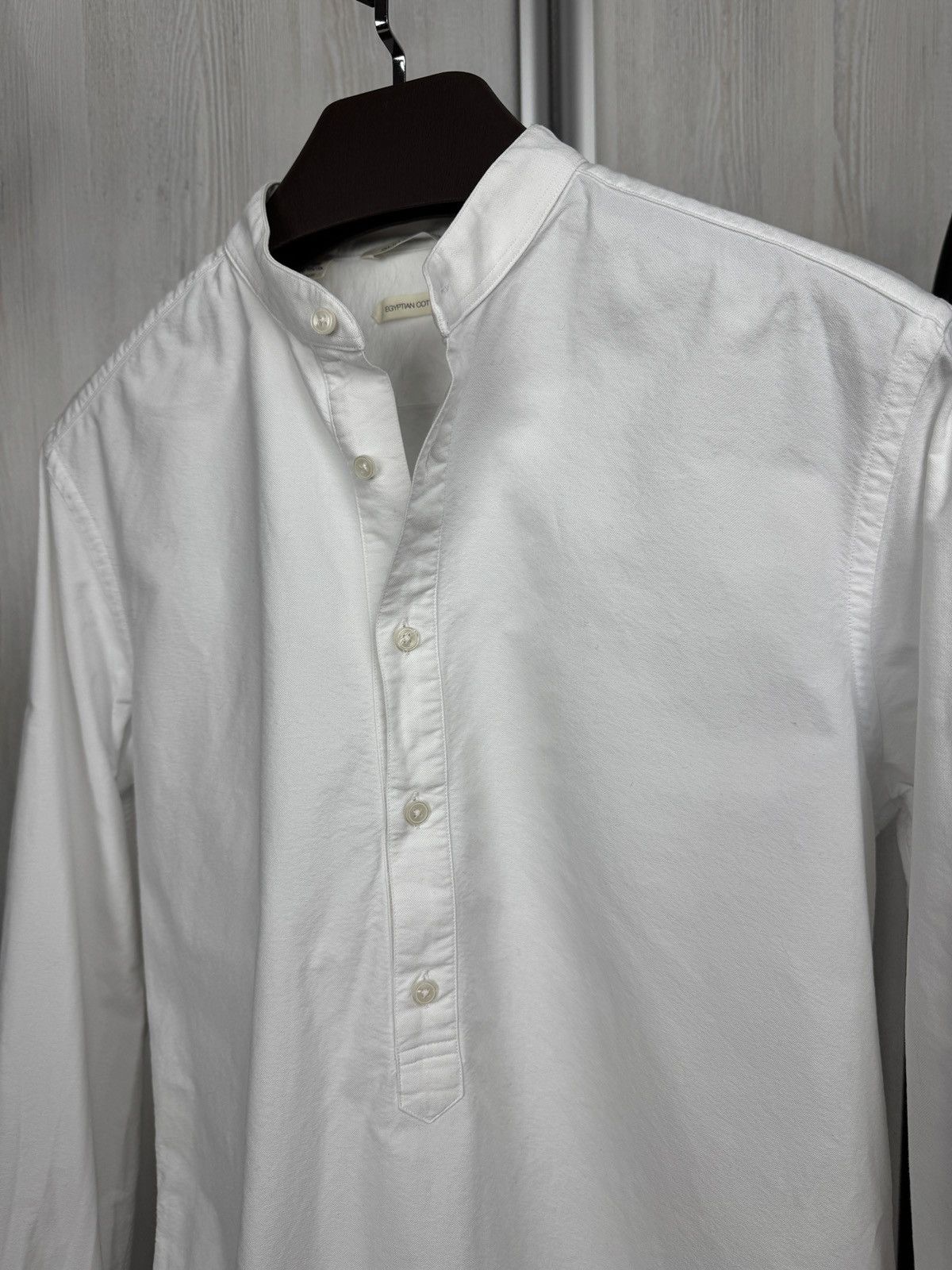 Suitsupply Suitsupply white half button collarless slim fit shirt Size US M / EU 48-50 / 2 - 10 Thumbnail