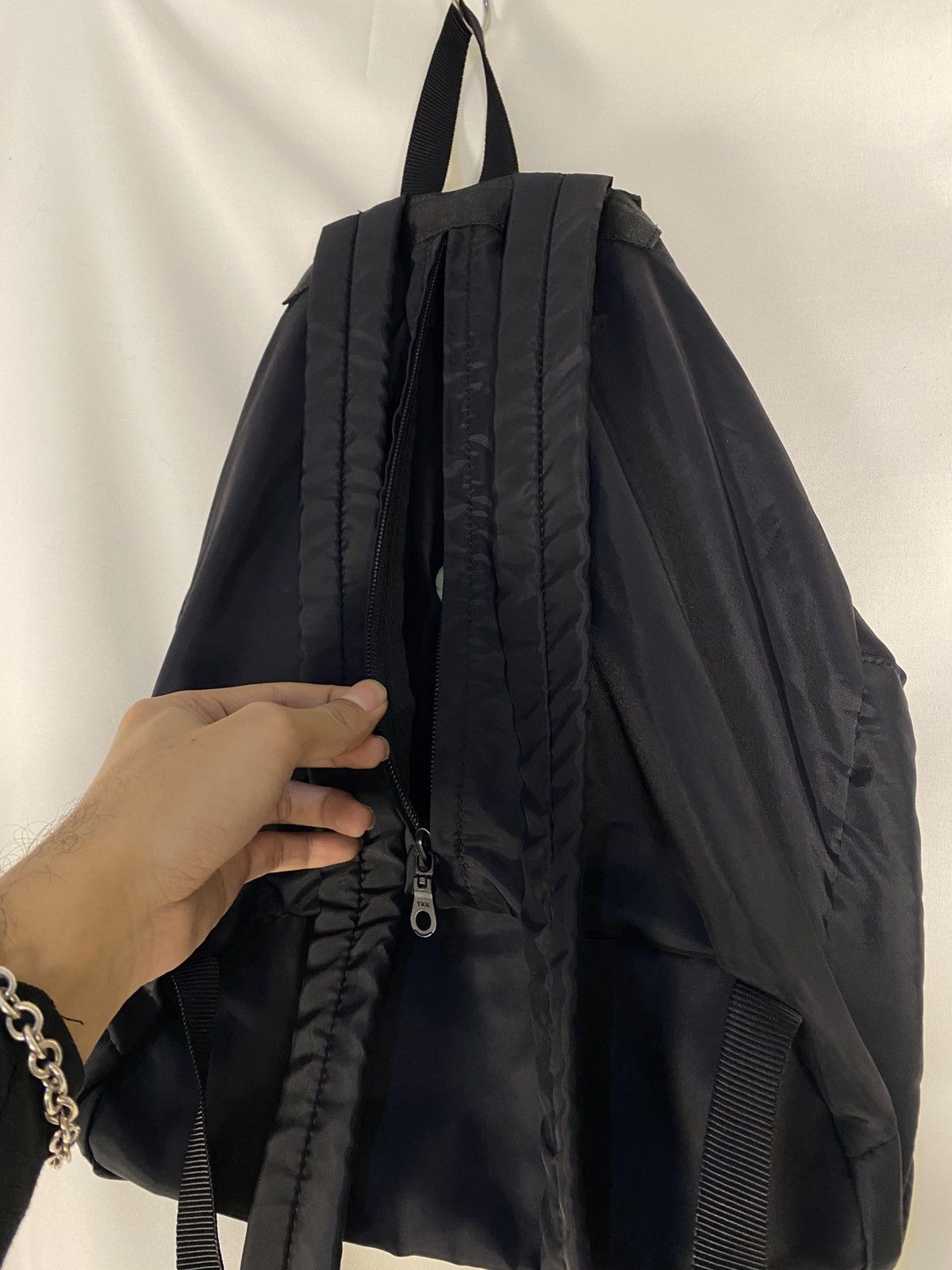 Yohji Yamamoto 2000 Yohji Yamamoto Y’saccs Bagpack Black Nylon Size ONE SIZE - 12 Thumbnail