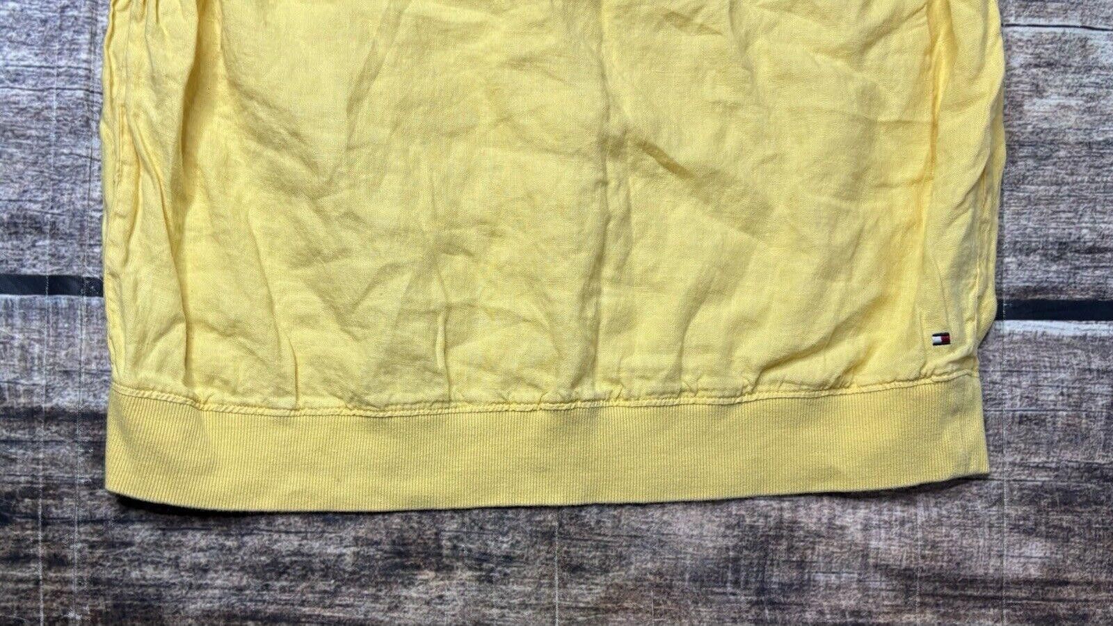 Tommy Hilfiger Tommy Hilfiger Linen Sweater Womens Medium Cotton Rib Yellow Size M / US 6-8 / IT 42-44 - 6 Thumbnail