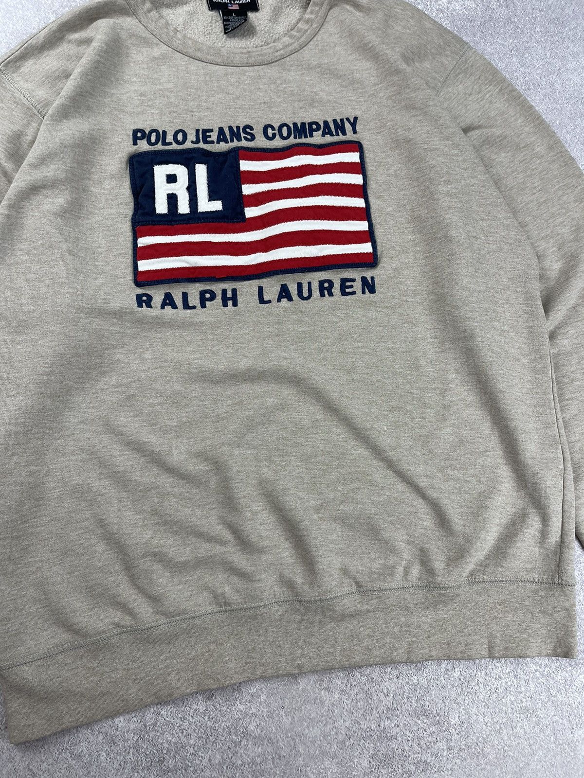 Polo Ralph Lauren Polo Jeans Company Ralph Lauren American Flag Sweatshirt Size US L / EU 52-54 / 3 - 4 Thumbnail
