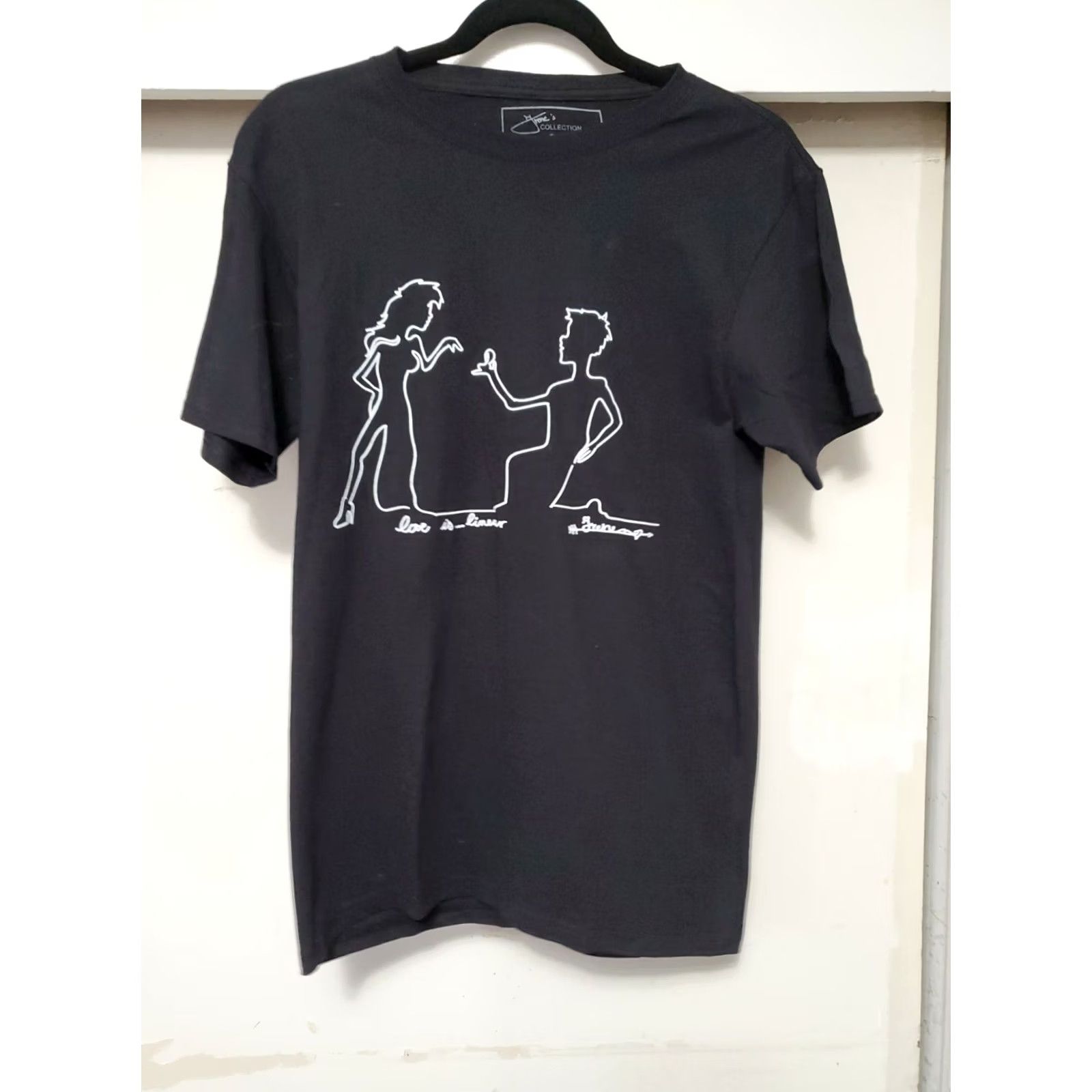 Vintage Irene's Collection "Love Is Linear" Limited Edition S/S Tshirt SZ S Black Unisex Adults Short Sleeve Love 90s? Size US S / EU 44-46 / 1 - 5 Thumbnail