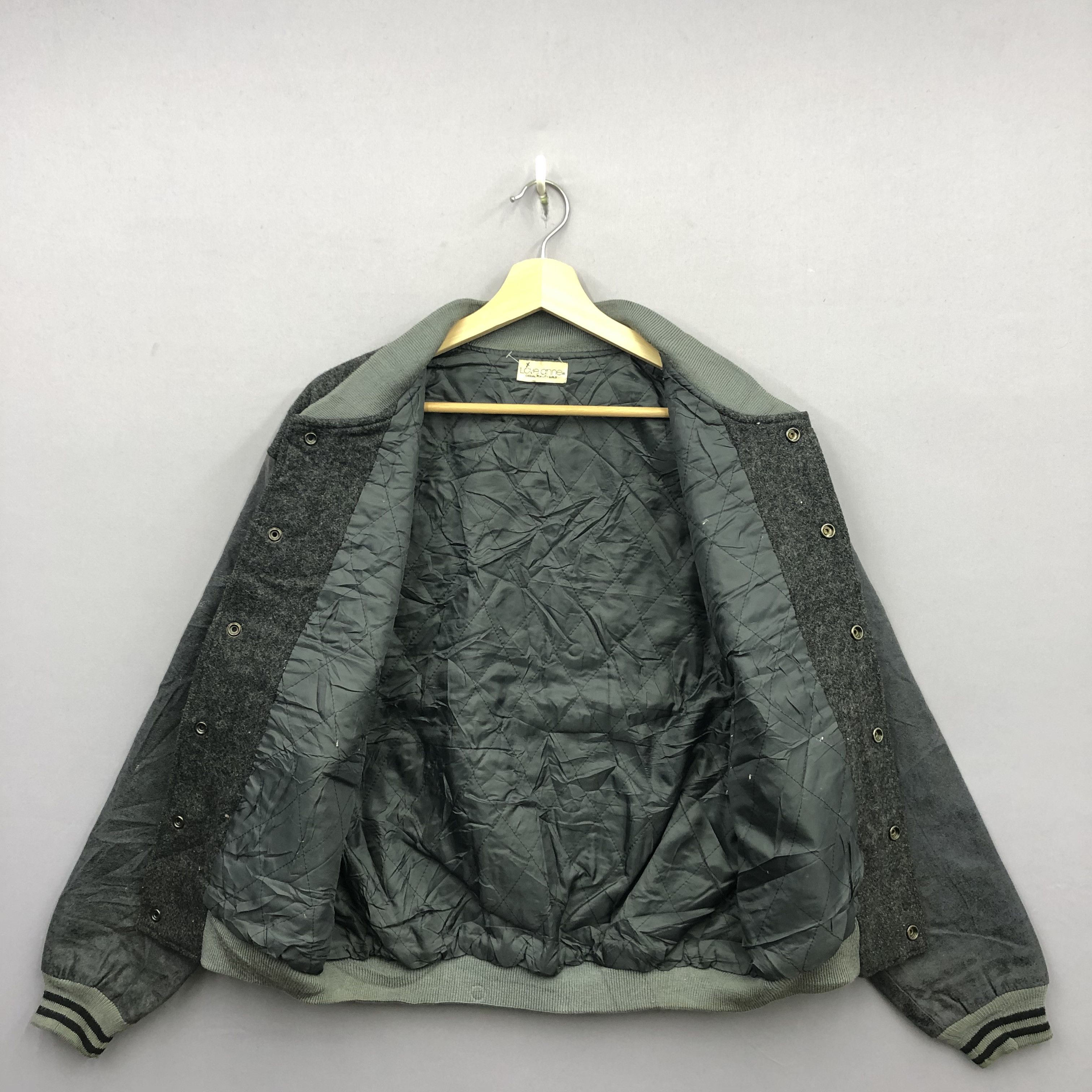 Japanese Brand Vintage 80s Love Anne Letterman Wool Varsity Bomber Jacket Size US M / EU 48-50 / 2 - 6 Thumbnail