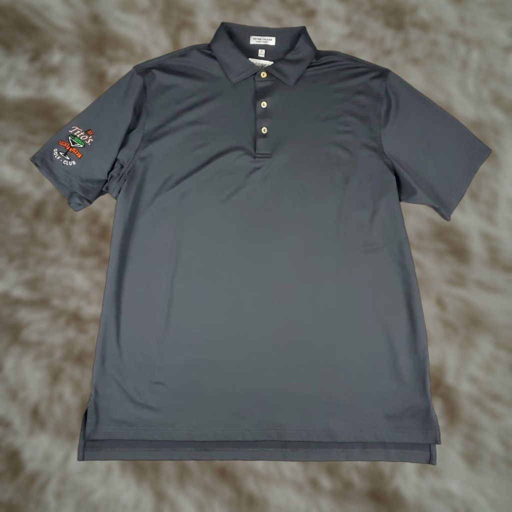 Peter Millar Peter Millar Polo Shirt Mens XL Gray Titos Vodka Golf Short Sleeve Polo Shirt Sporty Preppy Classic American Casual Mens XL Gray Polo Shirt Size US XL / EU 56 / 4 - 1 Thumbnail
