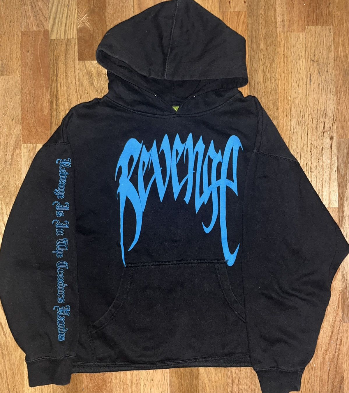 Black and blue revenge hoodie hot sale
