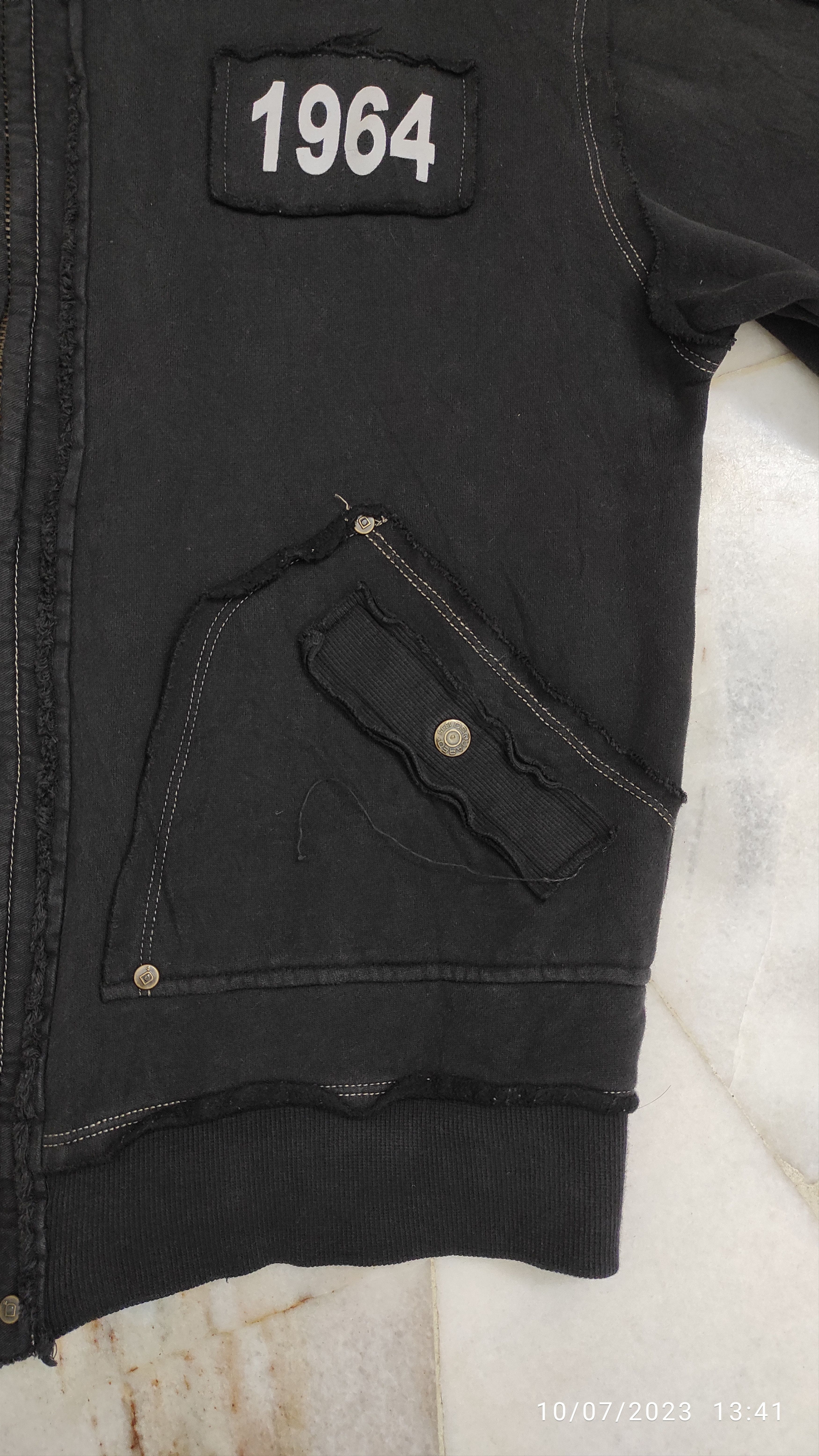 Dsquared2 Vintage 90's DSQUARED² Hagi Fray moleskin zipper jacket Size US L / EU 52-54 / 3 - 10 Thumbnail