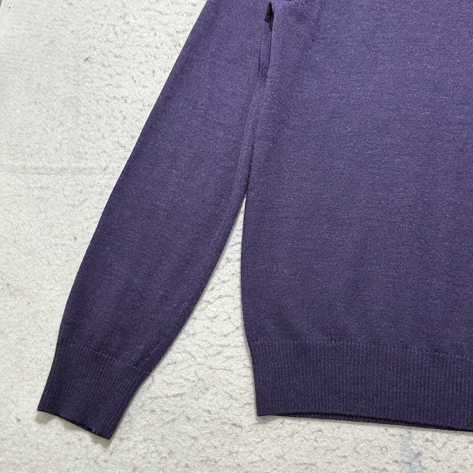 Apt. 9 Apt. 9 Medium Purple V-Neck Wool Blend Pullover Knit Sweater Size US M / EU 48-50 / 2 - 7 Thumbnail