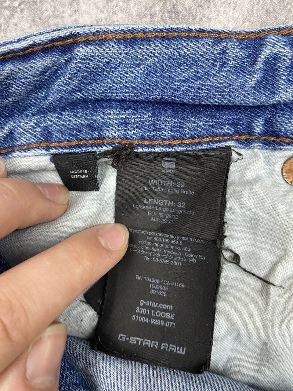 G-Star G-Star Raw 3301 Loose Men Denim Jeans Blue Straight Fit W29 Size US 29 - 5 Thumbnail