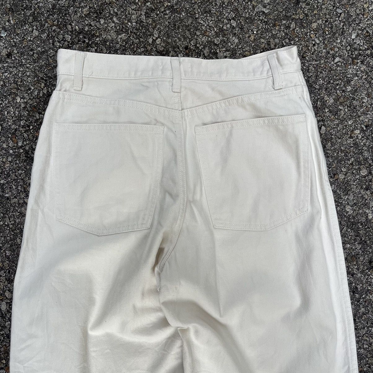 Lemaire × Uniqlo Uniqlo U Lemaire Off White Denim Wide Leg Baggy Jeans Size US 28 / EU 44 - 8 Thumbnail